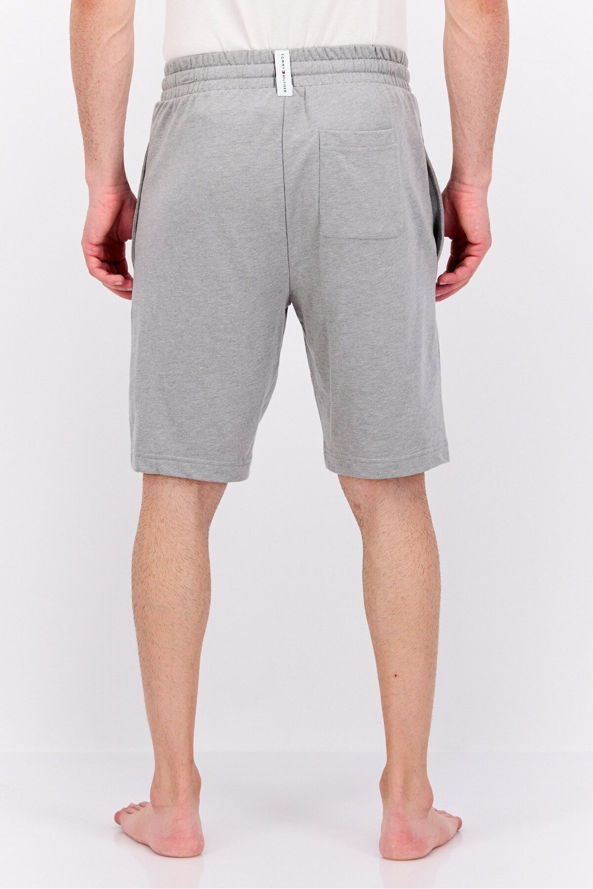Tommy Hilfiger-Men Brand Logo Drawstring Pajama Shorts, Grey Combo 4