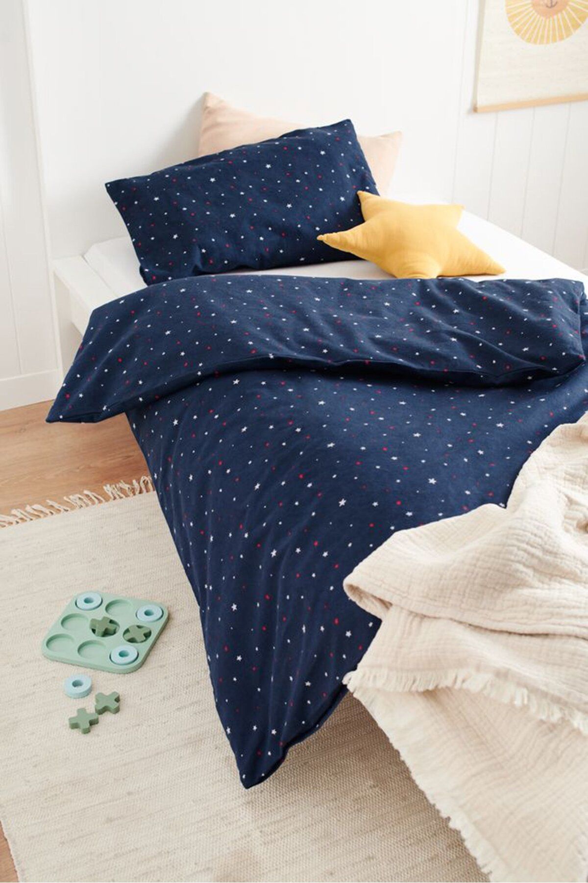 Tchibo-Toddlers Flannelette Duvet Set 100 x 135 cm, Navy Blue 1