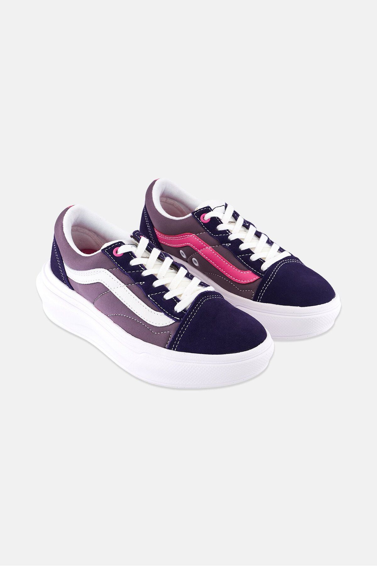 Vans-Women Old Skool Over Lace Up Shoes, Dark Blue 1