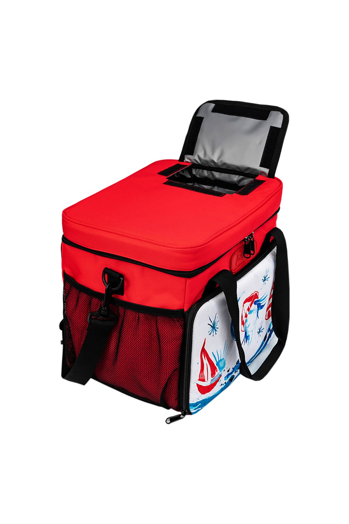 ANEMOSS-Leuchtturm-Mädchen Isolierte Rote Tasche 1