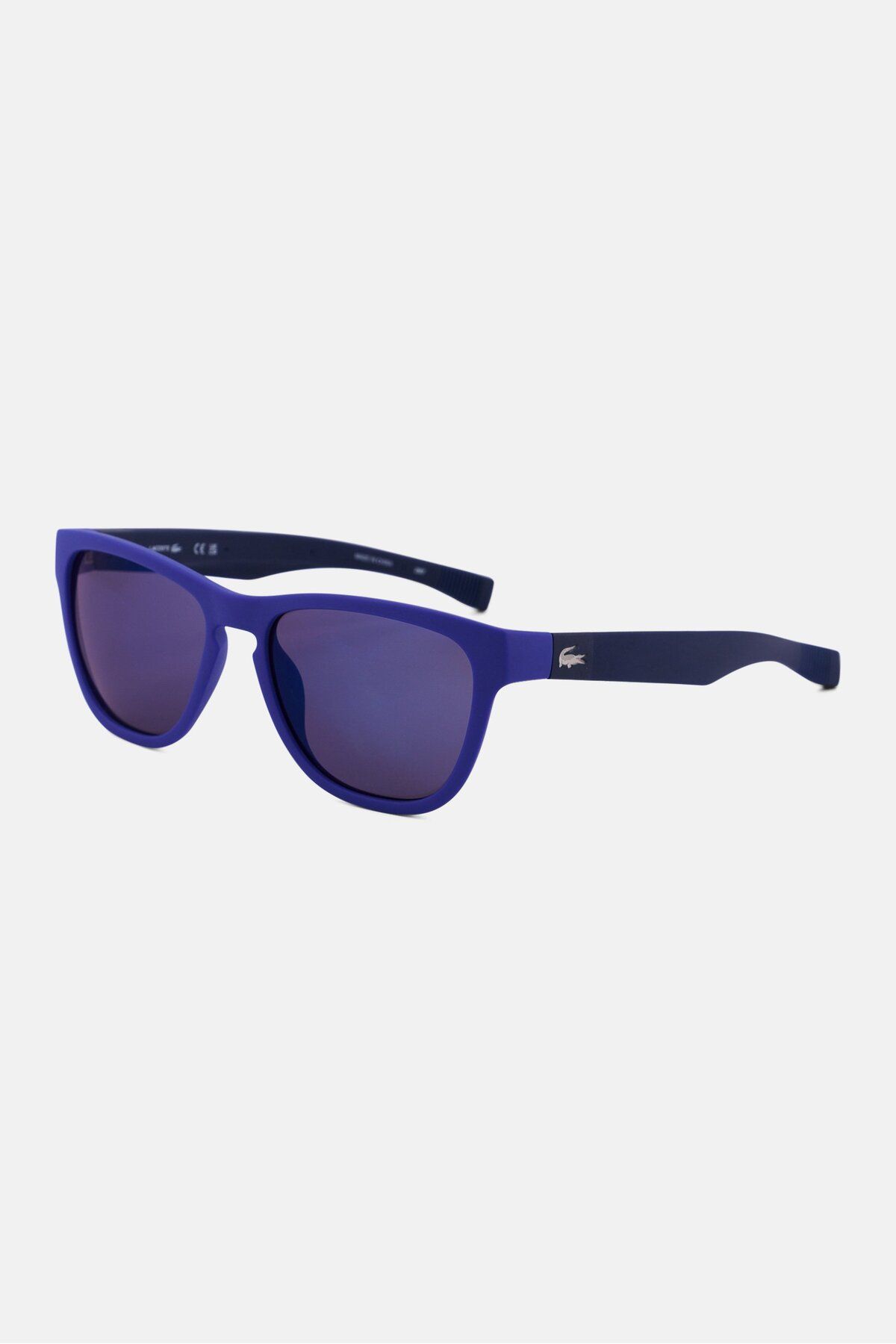 Lacoste-نظارة شمسية مربعة للرجال L776S، أزرق غير لامع 4