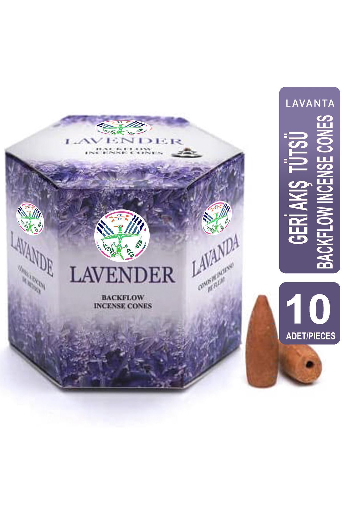 Hem 10 Adet Geri Akış Tütsü Lavender Kokulu