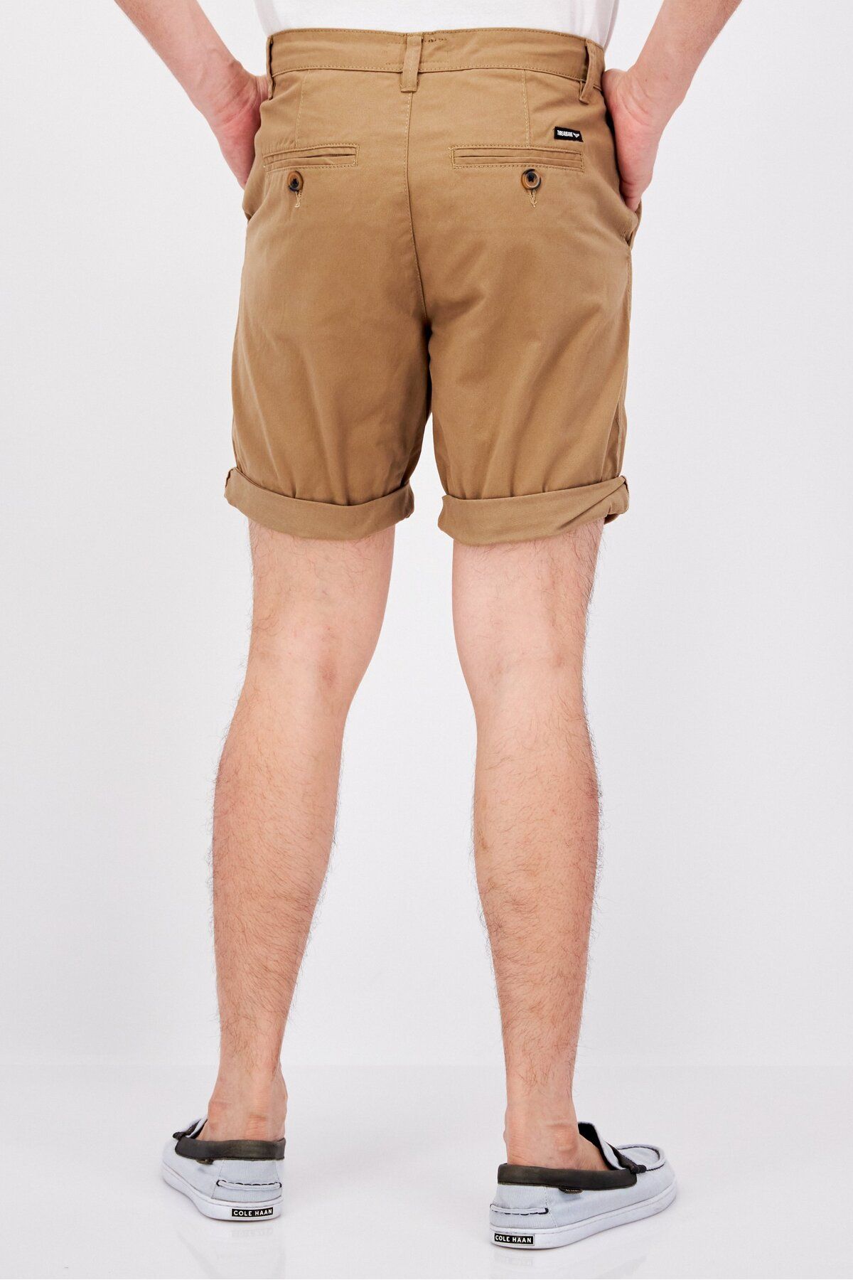 Threadbare-Men Regular Fit Solid Basic Short, Tan 4