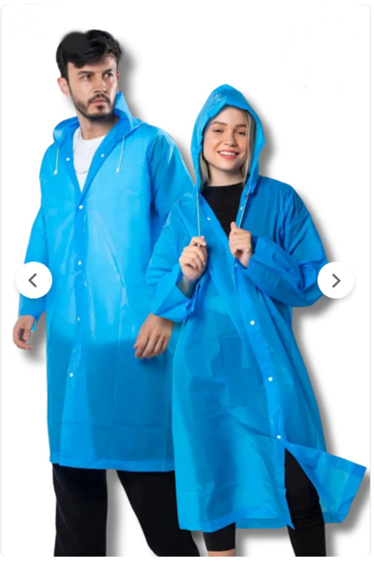 Kezban Tekstil-Unisex Blue Eva Fabric Water Windproof Raincoat 3