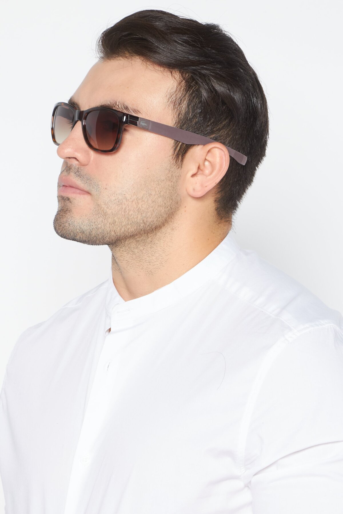 Lacoste-نظارة شمسية مربعة للرجال L662S، هافانا 2