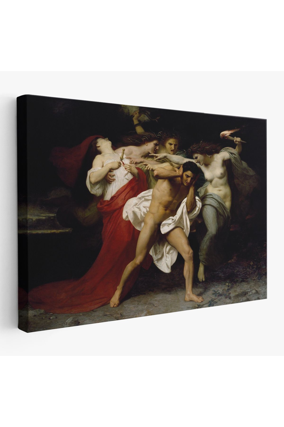 Atik Tasarım Orestes'in Pişmanlığı veya Öfkelilerin Peşinde - William-Adolphe Bouguereau-6555
