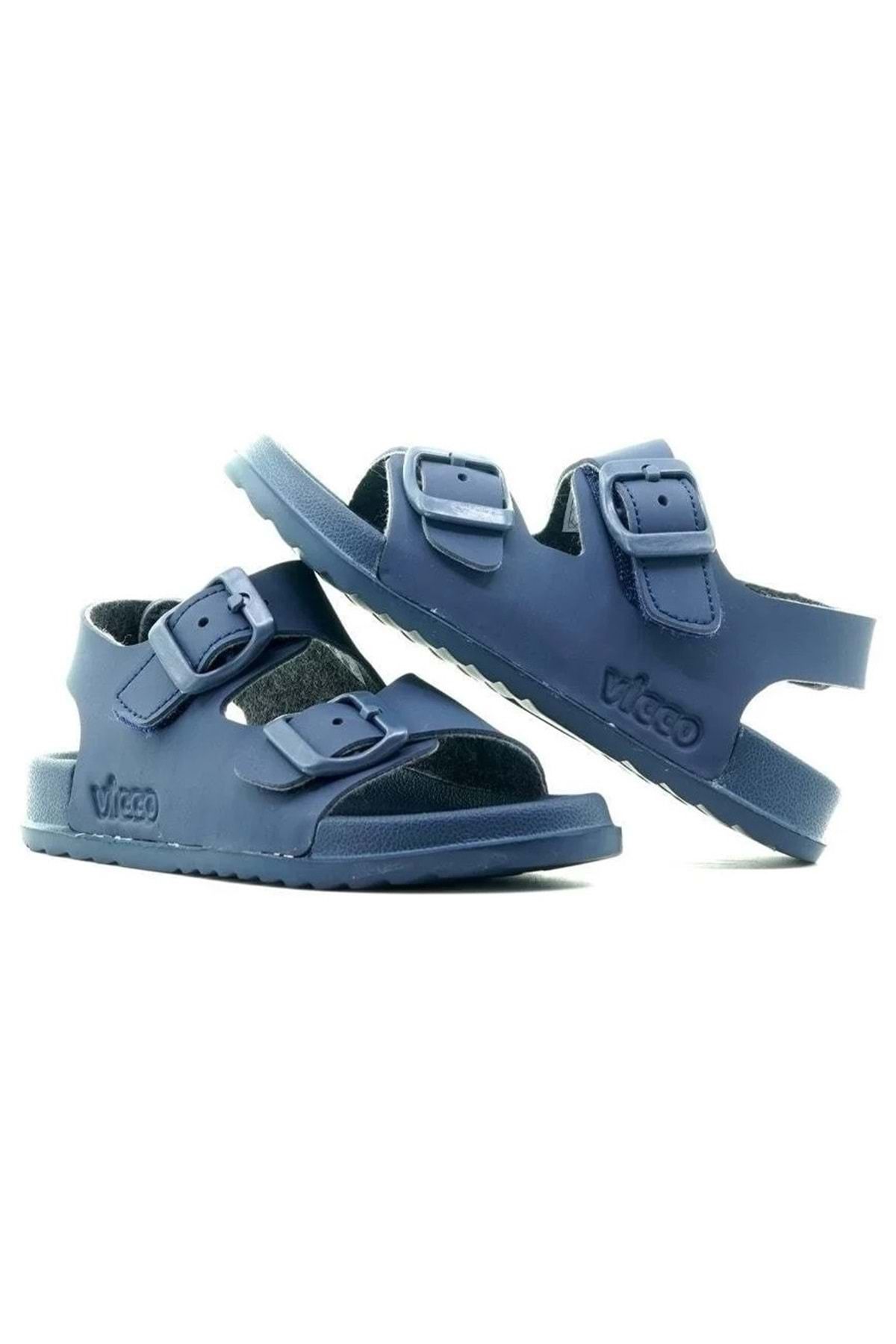 صندل آبی دخترانه و پسرانه بچگانه های Miyu Ortopedic Navy Blue Vicco