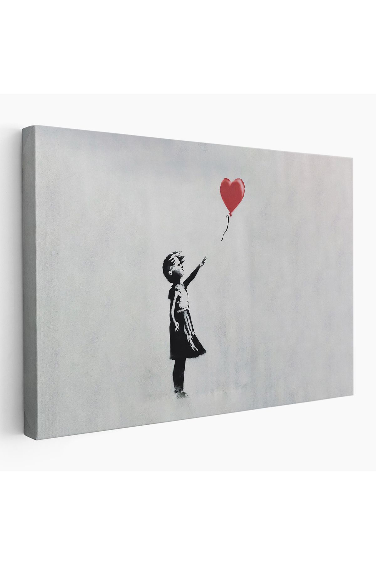 bluvex Banksy Kırmızı Balonu Uçup Giden Kız Kanvas Tablosu-5059