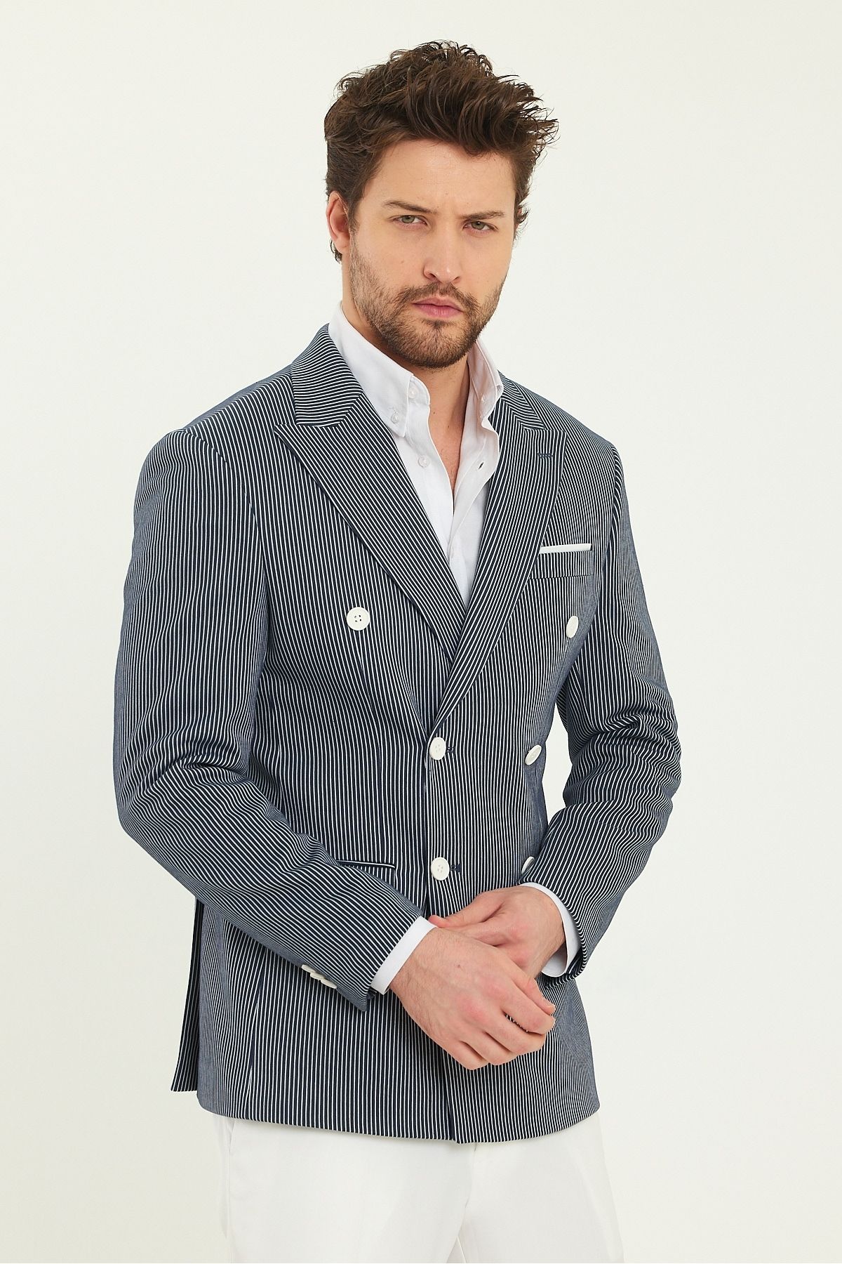 Savira Slimfit Jachetă Sport Pentru Bărbați Drop 6 Țesătură Tricotată Masculin - 54