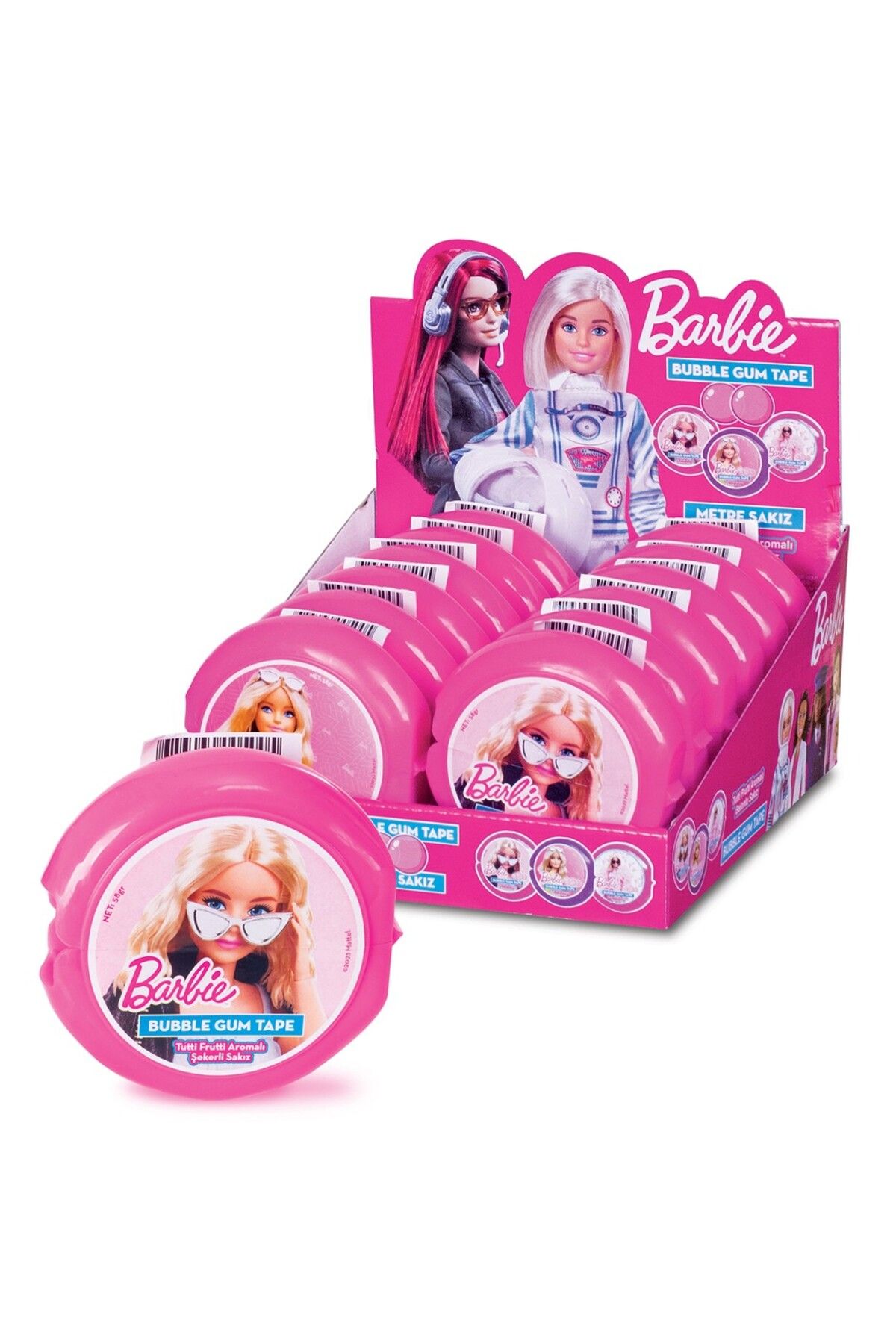 Miniso Barbie Bubble Gum Rolls Metre Sakız