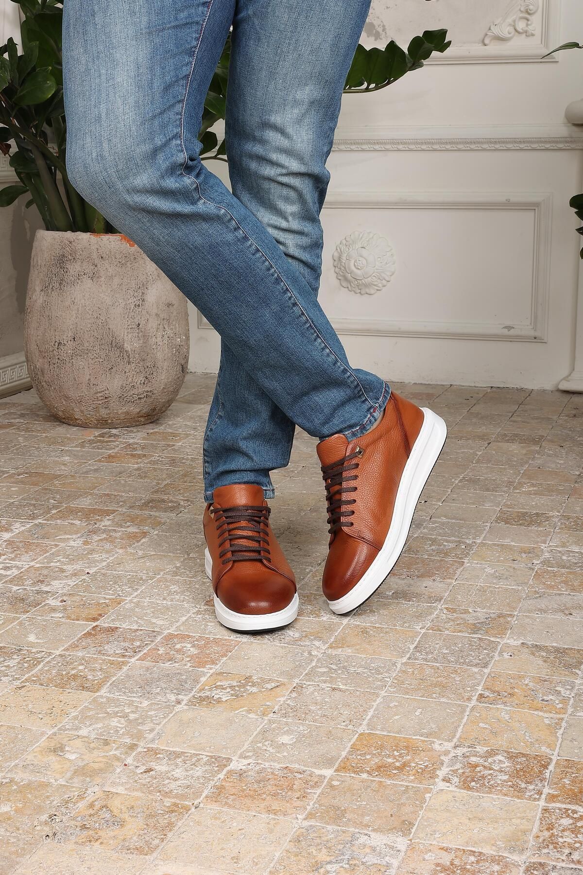 CassidoShoes-Tan Leather Casual Men's Shoes 022-1765 1