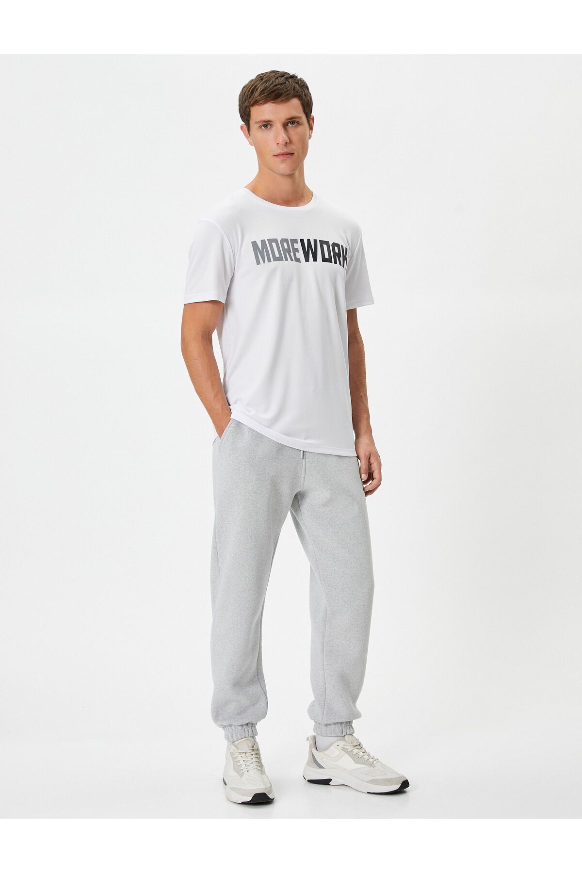 Koton-Grau melierte Herren-Jogginghose – 4WAM40161NK 2