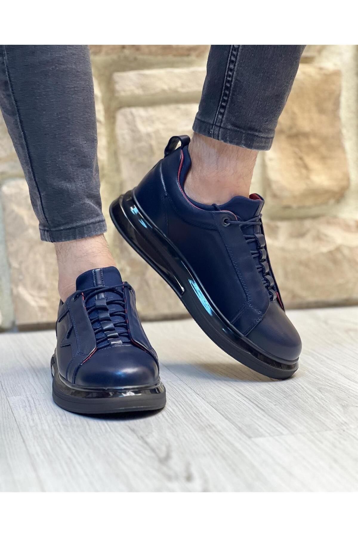 اسنیکر آبی مردانه NAVY 0396 اورجینال ByItallanoshoes