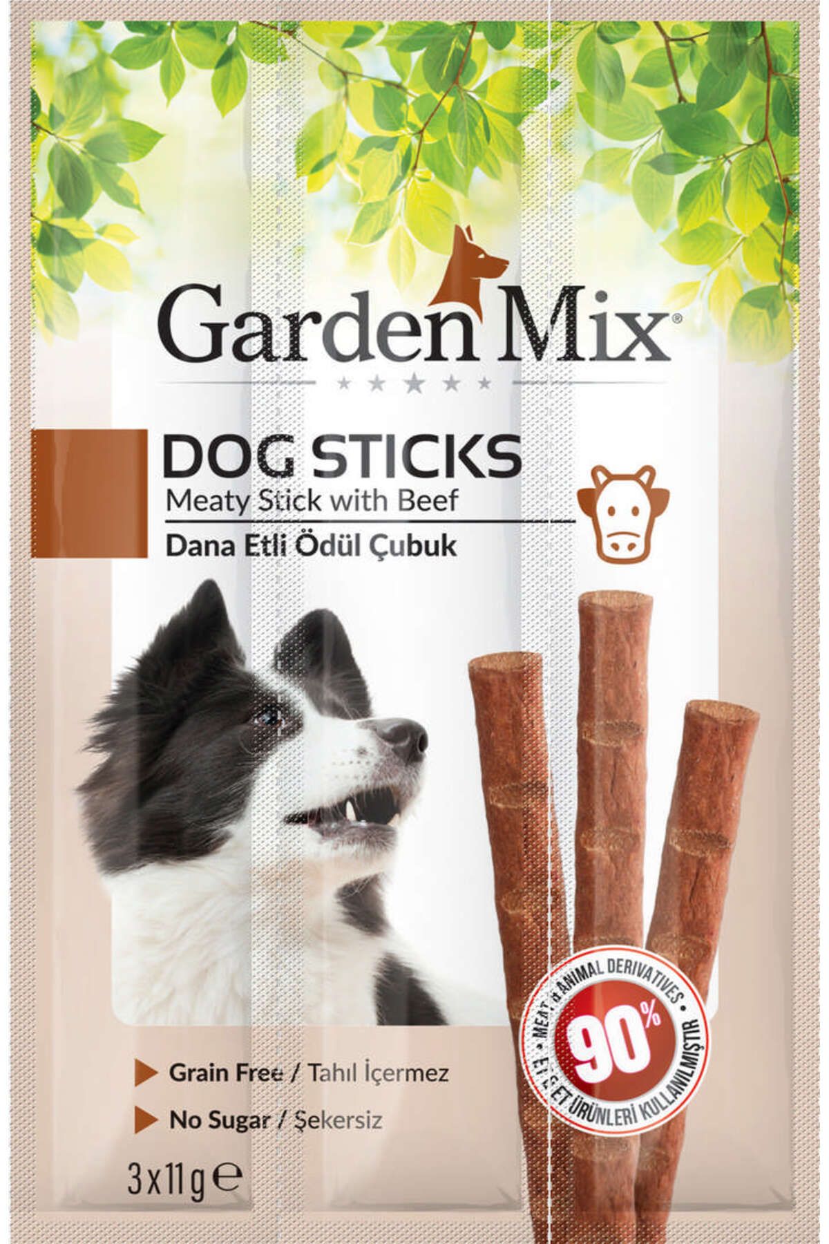 Gardenmix DANA ETLI KÖPEK STICK ÖDÜL 3 X 11 GR X 4 ADET YKTSN