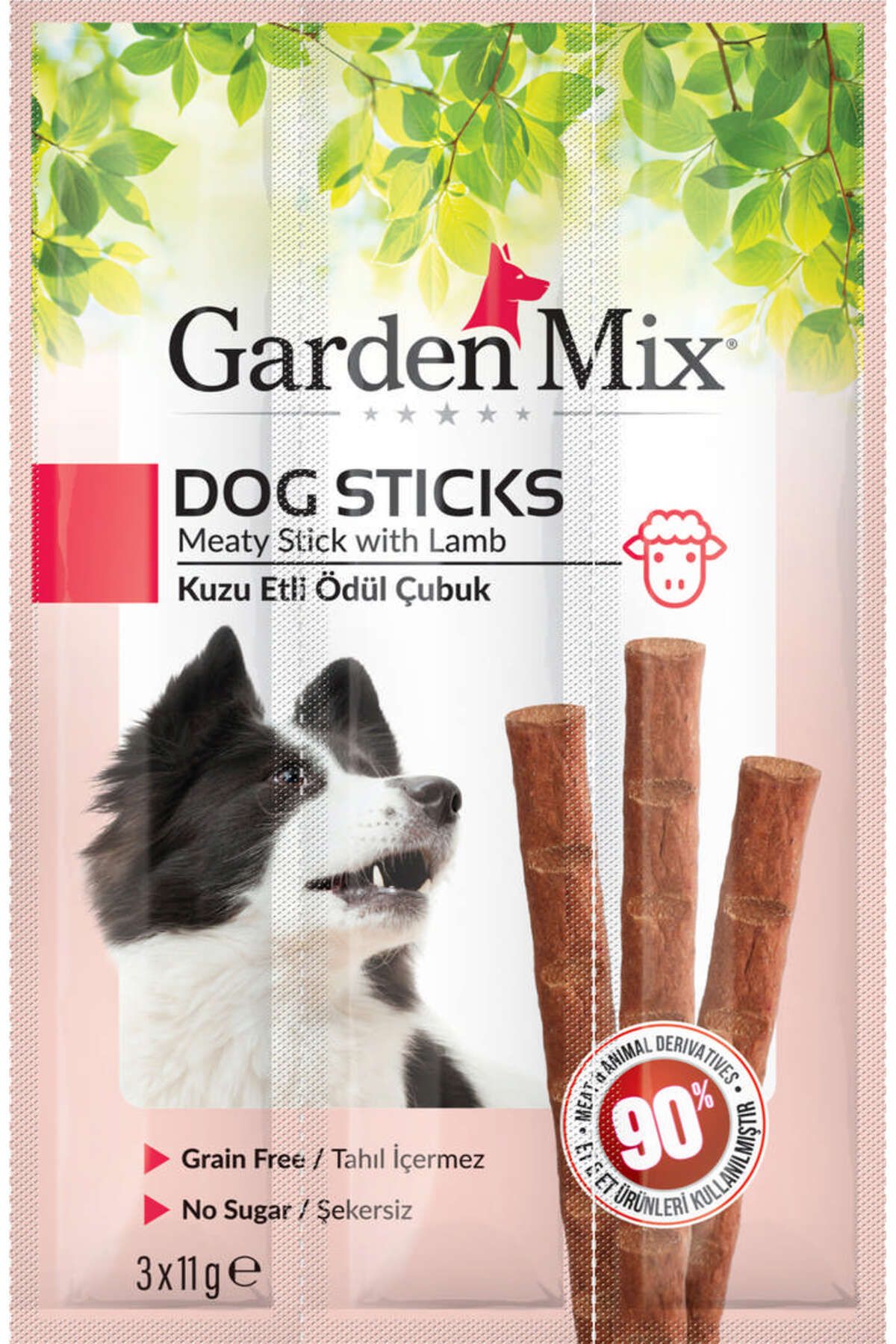 Gardenmix KUZU ETLI KÖPEK STICK ÖDÜL 3*11 GR 20‘LI YKTSN