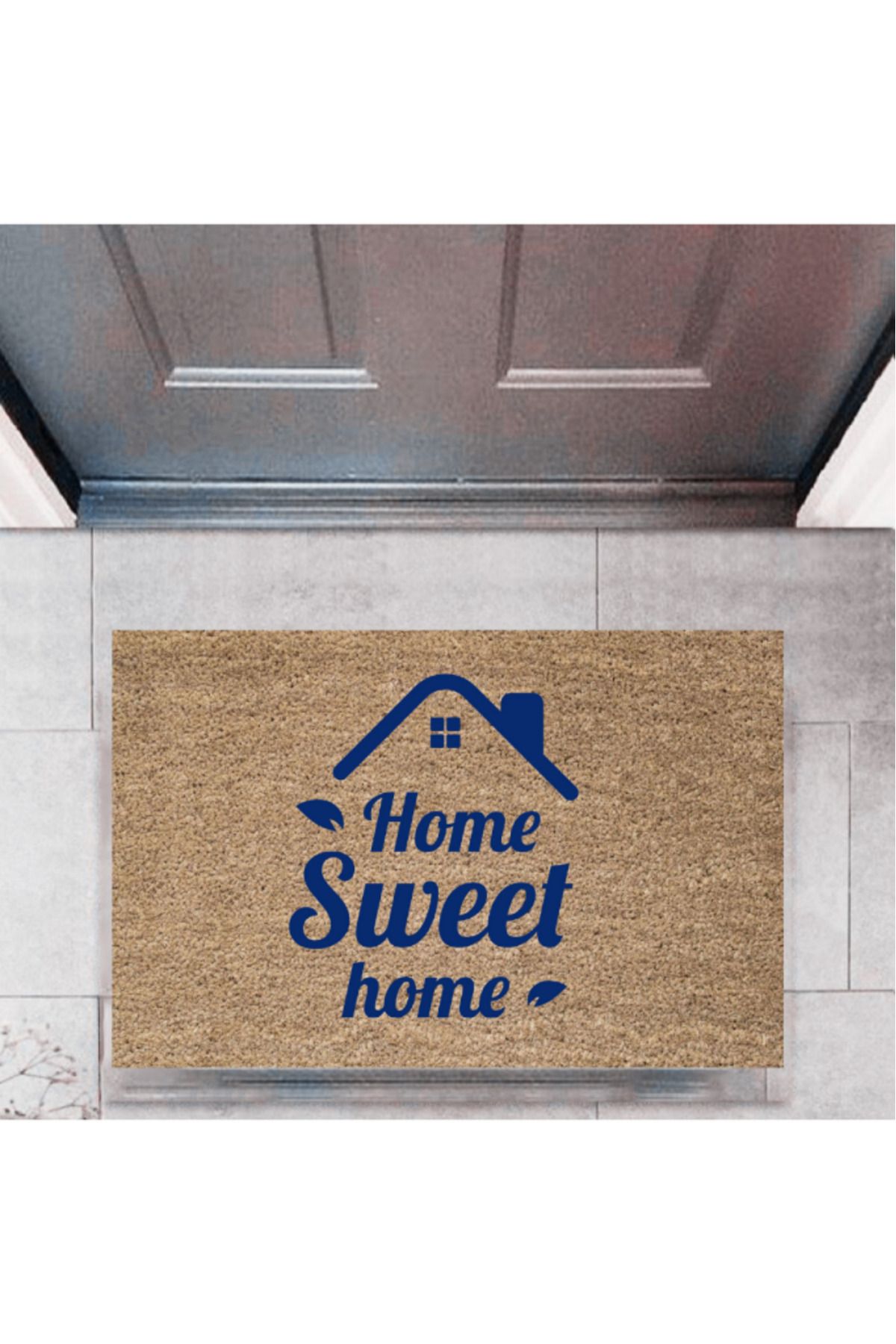 Home Kapı Önü Paspası Dekoratif Dijital Baskı Home Sweet Home P-2321