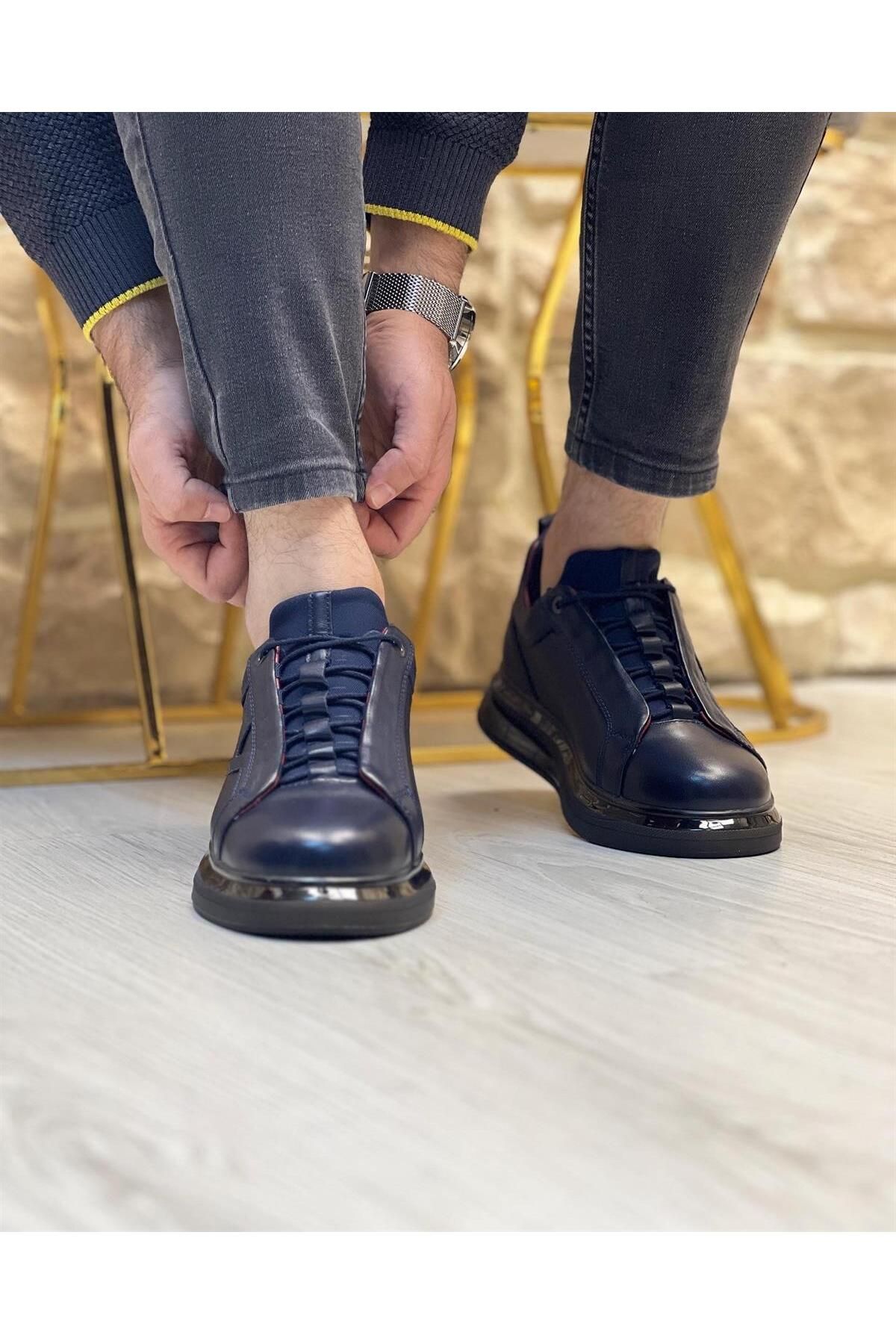 اسنیکر آبی مردانه NAVY 0396 اورجینال ByItallanoshoes