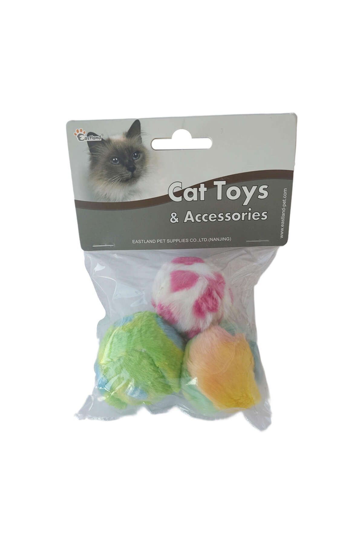 3lü Top Kedi Oyuncağı Tıkırtılı 4cm Çap 394117