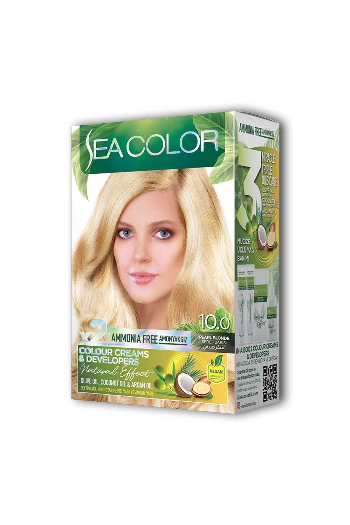Sea Color 2 Tüp Krem Saç Boyası Seti Sarı No:10.0