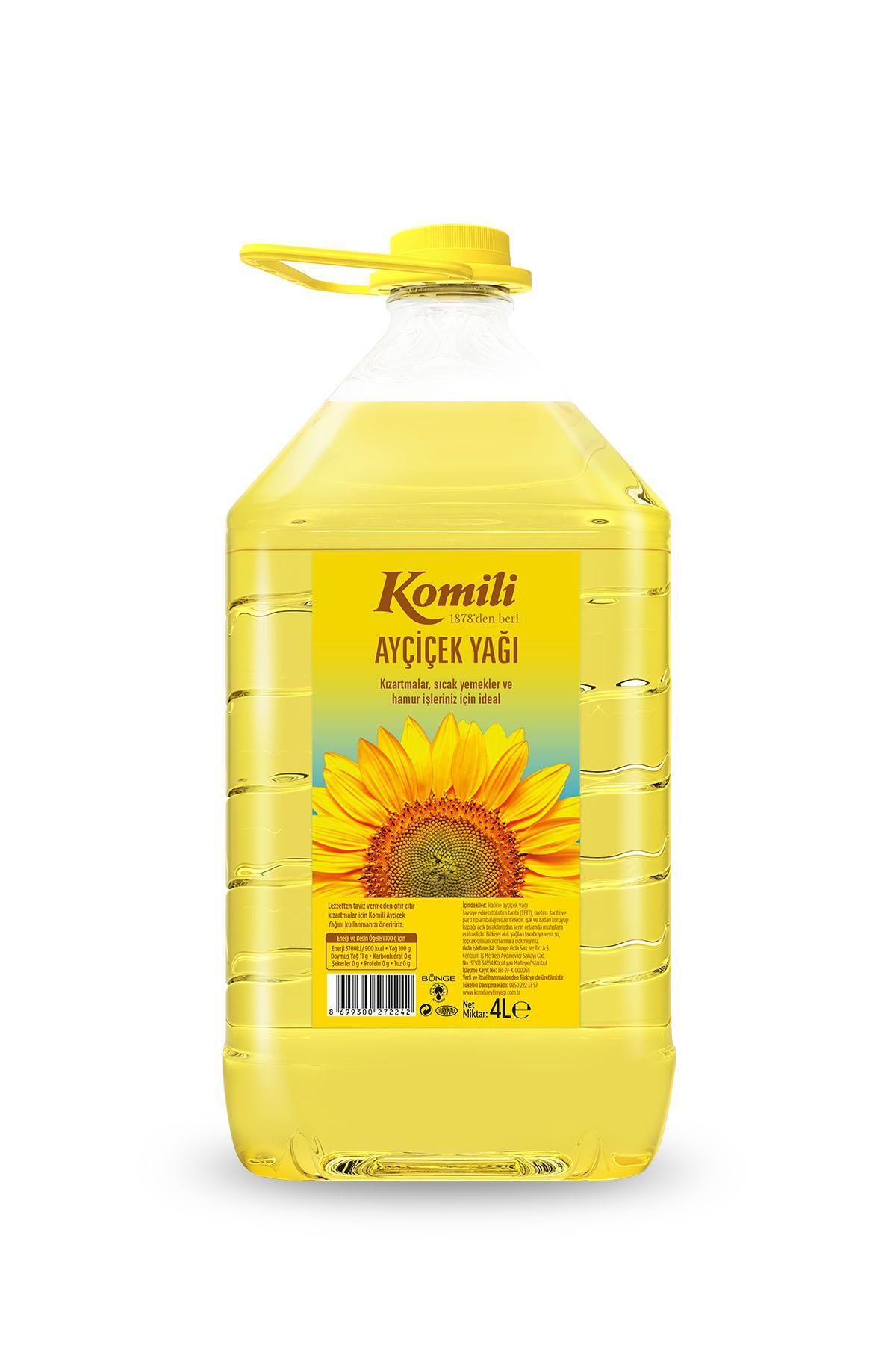 Komili Ayçiçek Yağı 4 Lt Pet