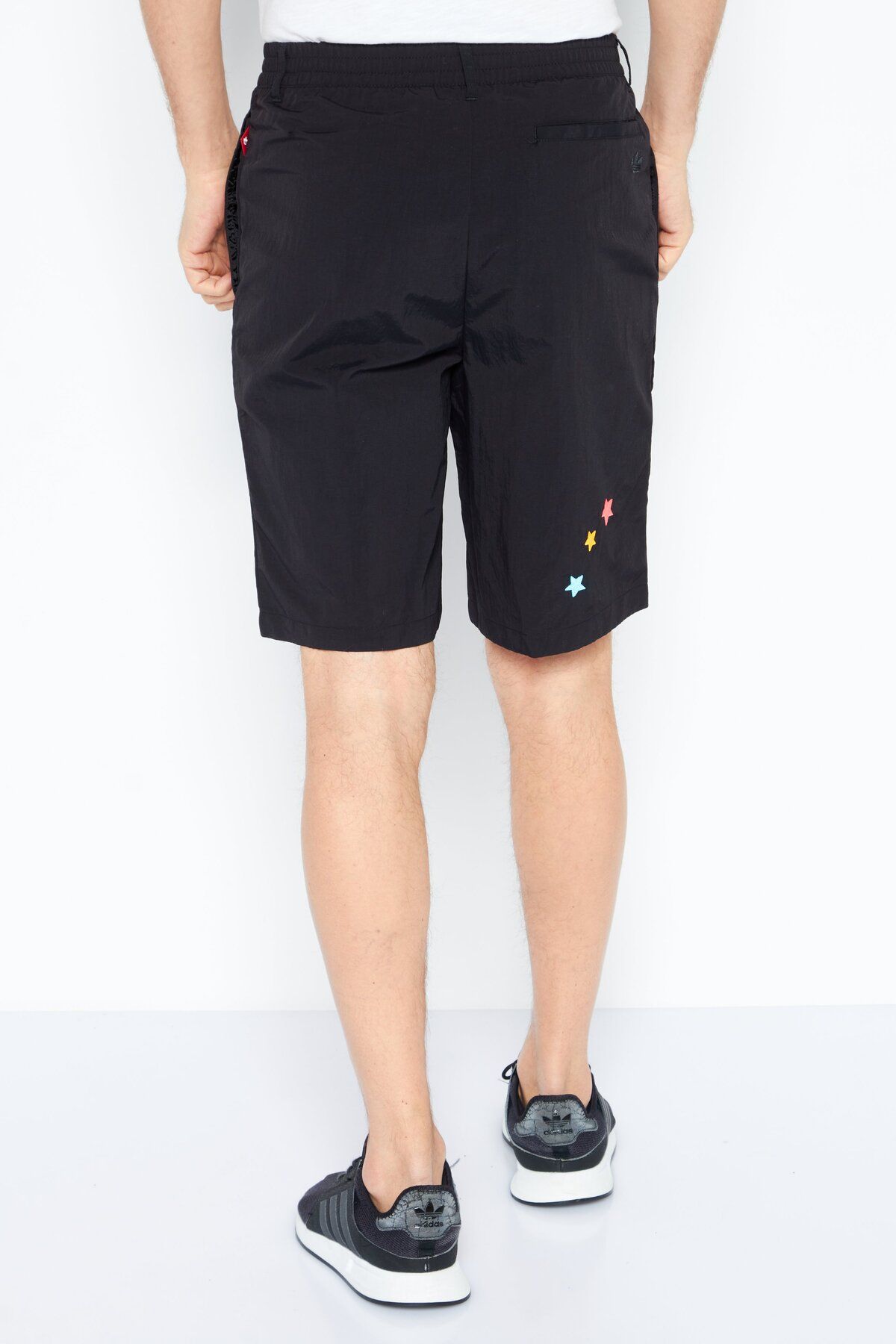 Adidas Originals-Men Sportswear Fit Training Brand Logo Short, Black 3