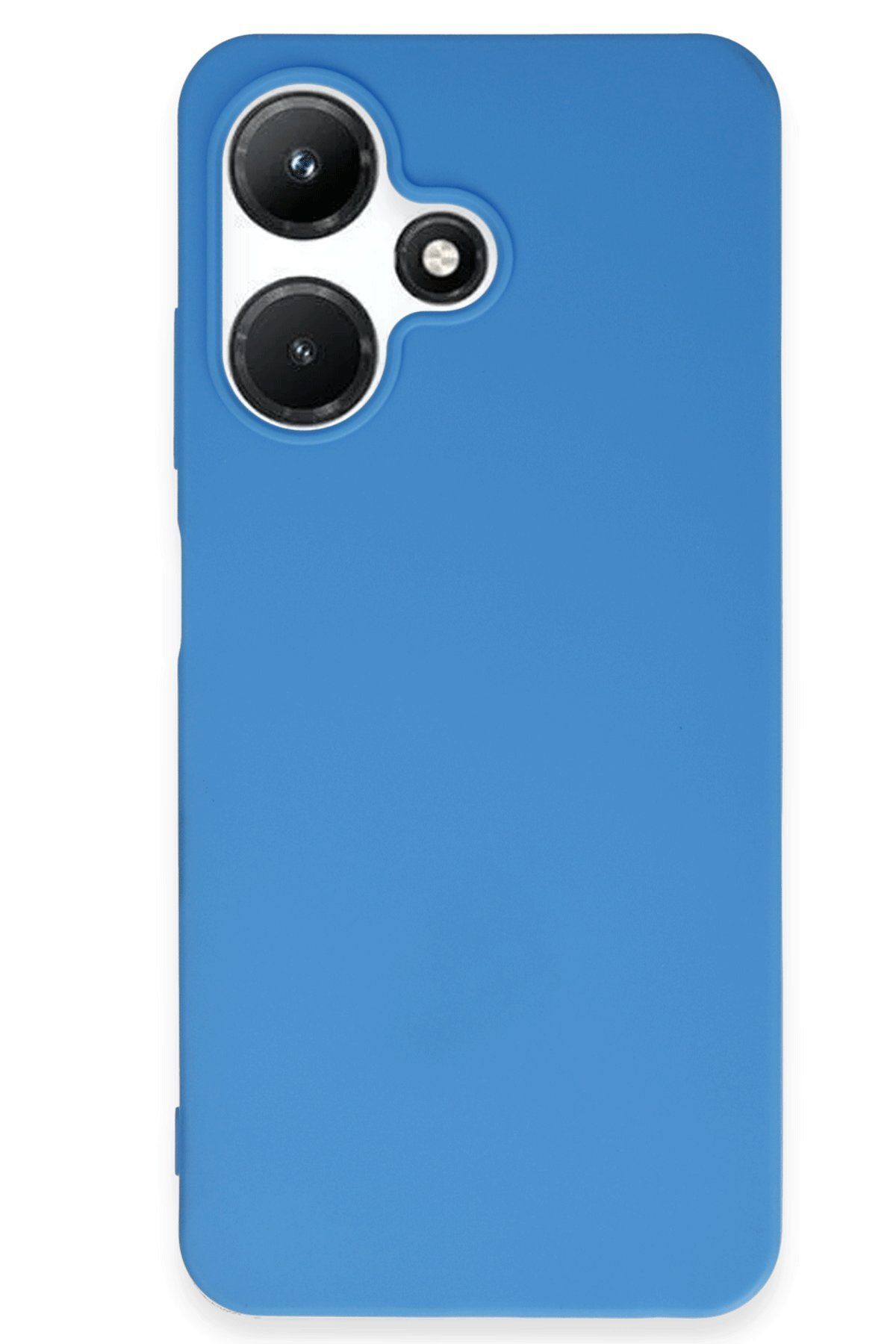 cepmoda İNFİNİX HOT 30i Uyumlu İnce Esnek Soft Rubber Telefon Kılıfı - MAVİ