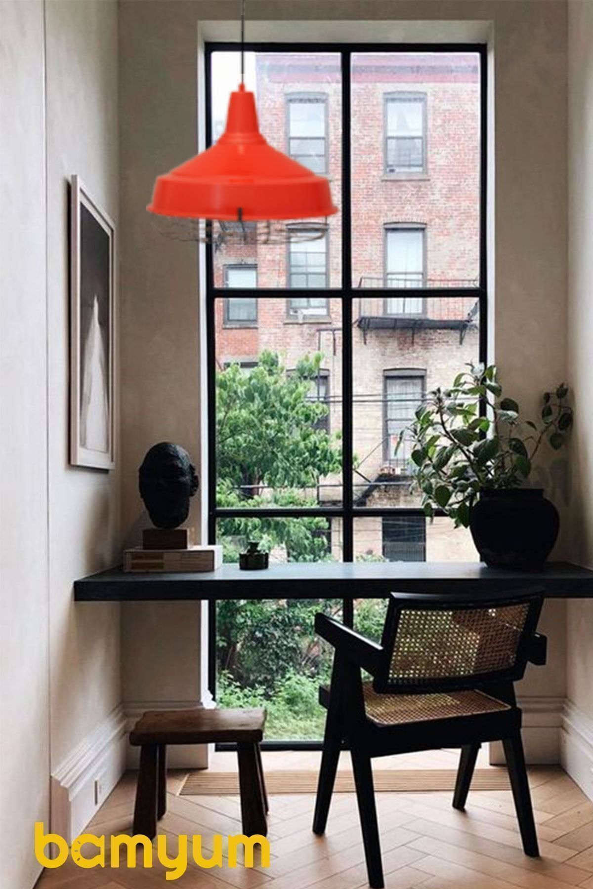 Bamyum-Red Sports Wire Chandelier Pendant Lamp Living Room Kitchen Chandeliers Patisserie Cafe Barber Models 3