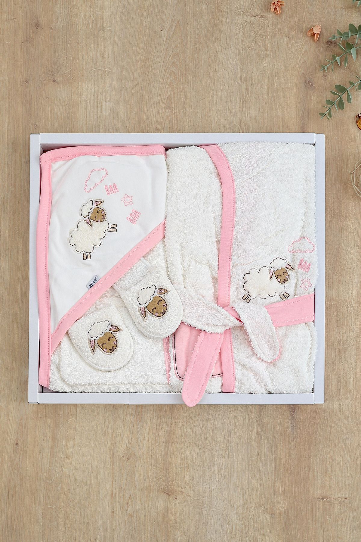 Sitilin-Baby Girl Bathrobe Set Towel Set 100% Cotton Fabric 3