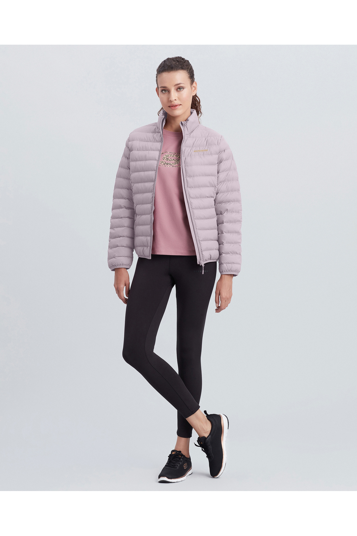 اسکچرز کت زنانه یقه لاک پشتی W مدل Essential، صورتی، S212273-506