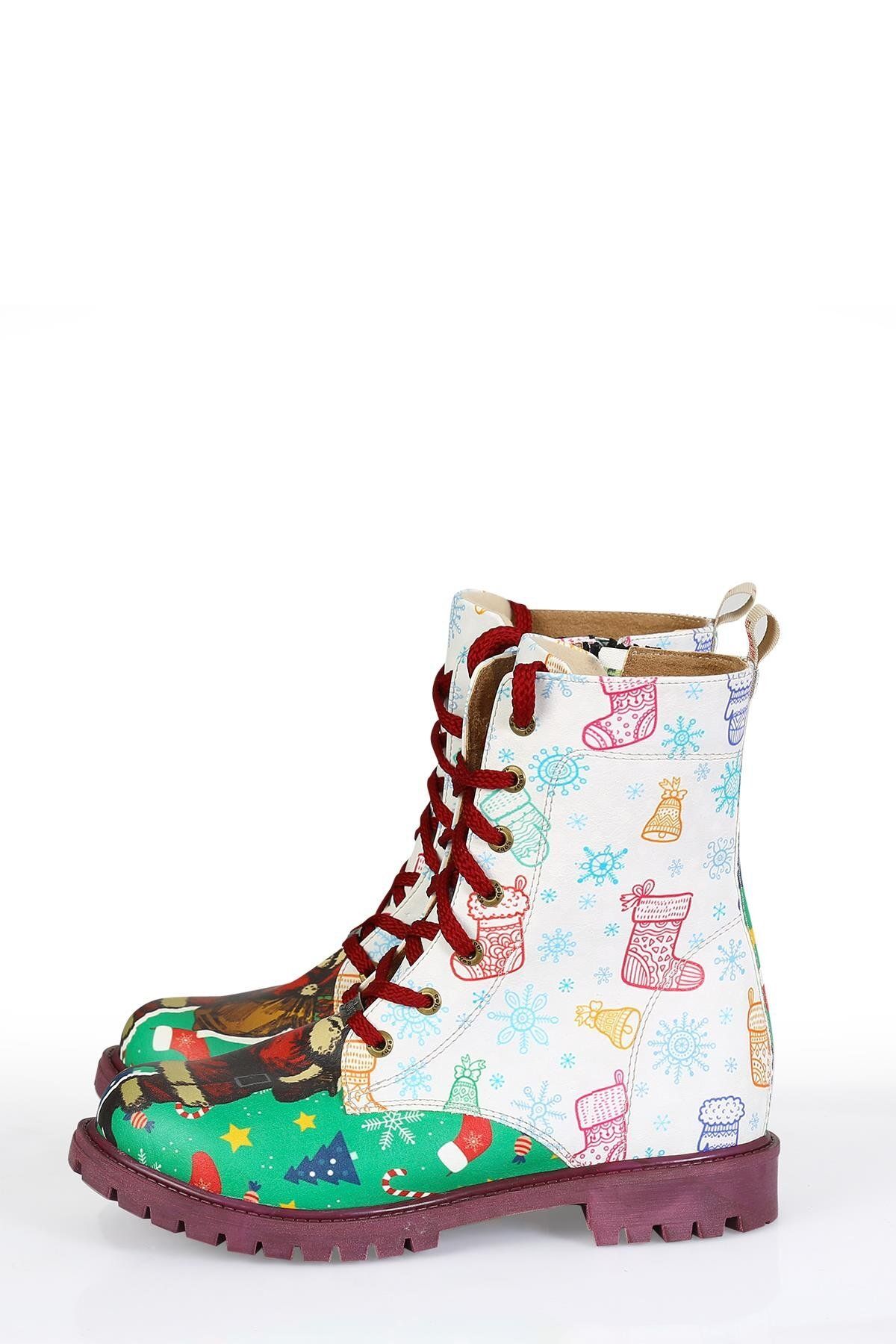 CassidoShoes-SOCK PRINTED AND CHRISTMAS PATTERNED GOBY BOOTS 025-1028 6