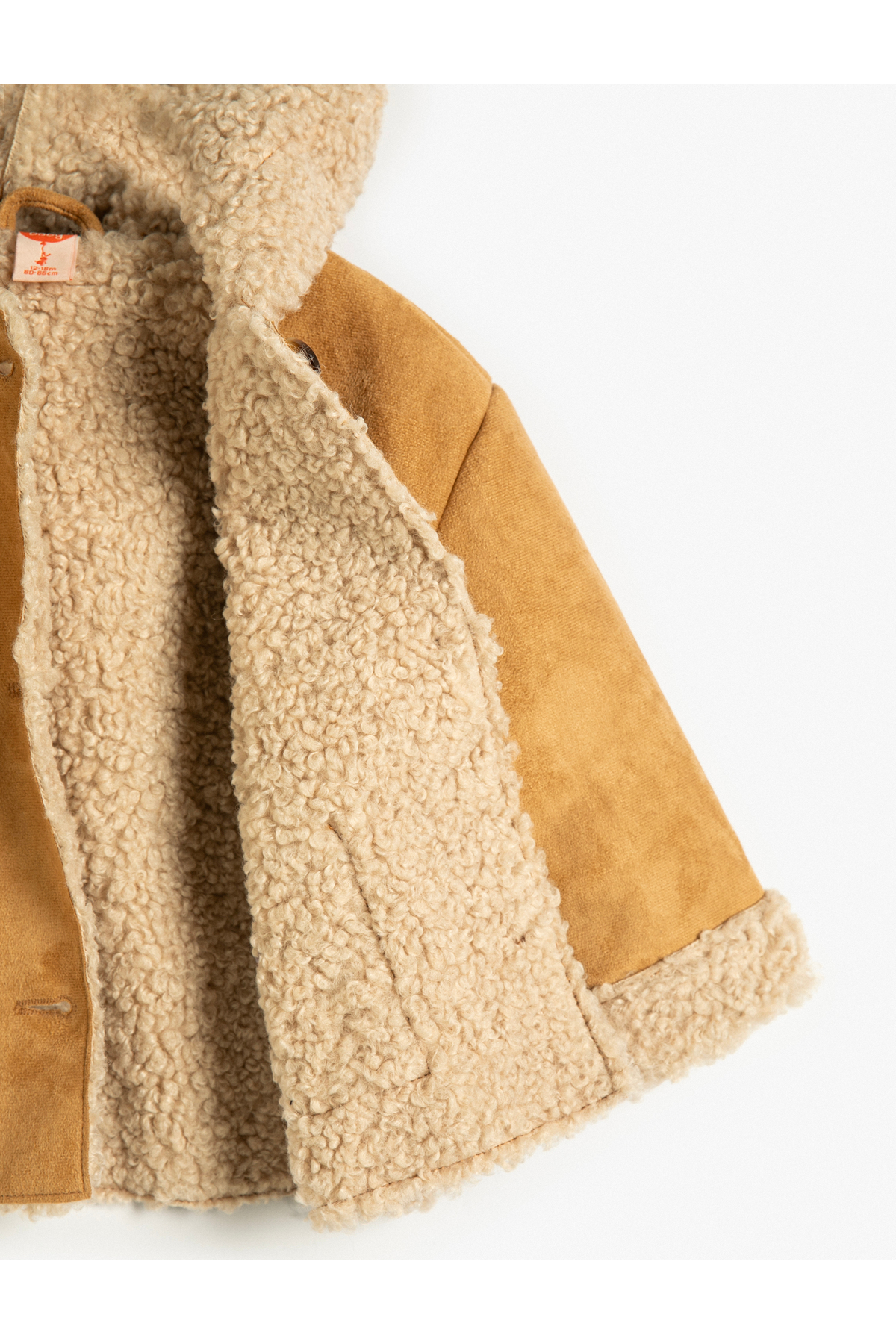 Koton Kapşonlu Süet Görünümlü Mont Peluş Astarlı Cep Detaylı fotoğrafı 3 (önizleme)