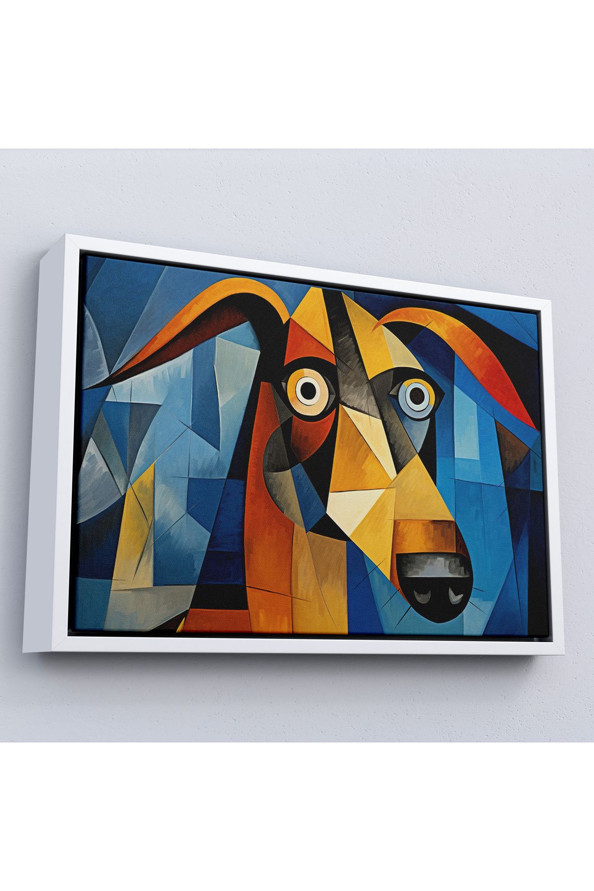 Home Çerçeveli Pablo Picasso Tarzında Soyut Köpek Tablosu-7212