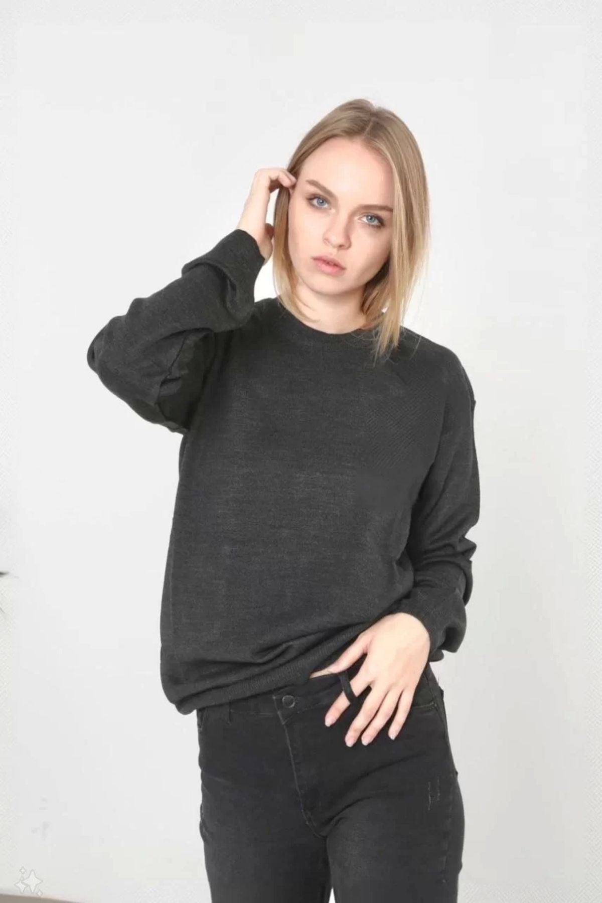 Mirage-Smoked Unisex Long Sleeve Crew Neck Knitwear 1