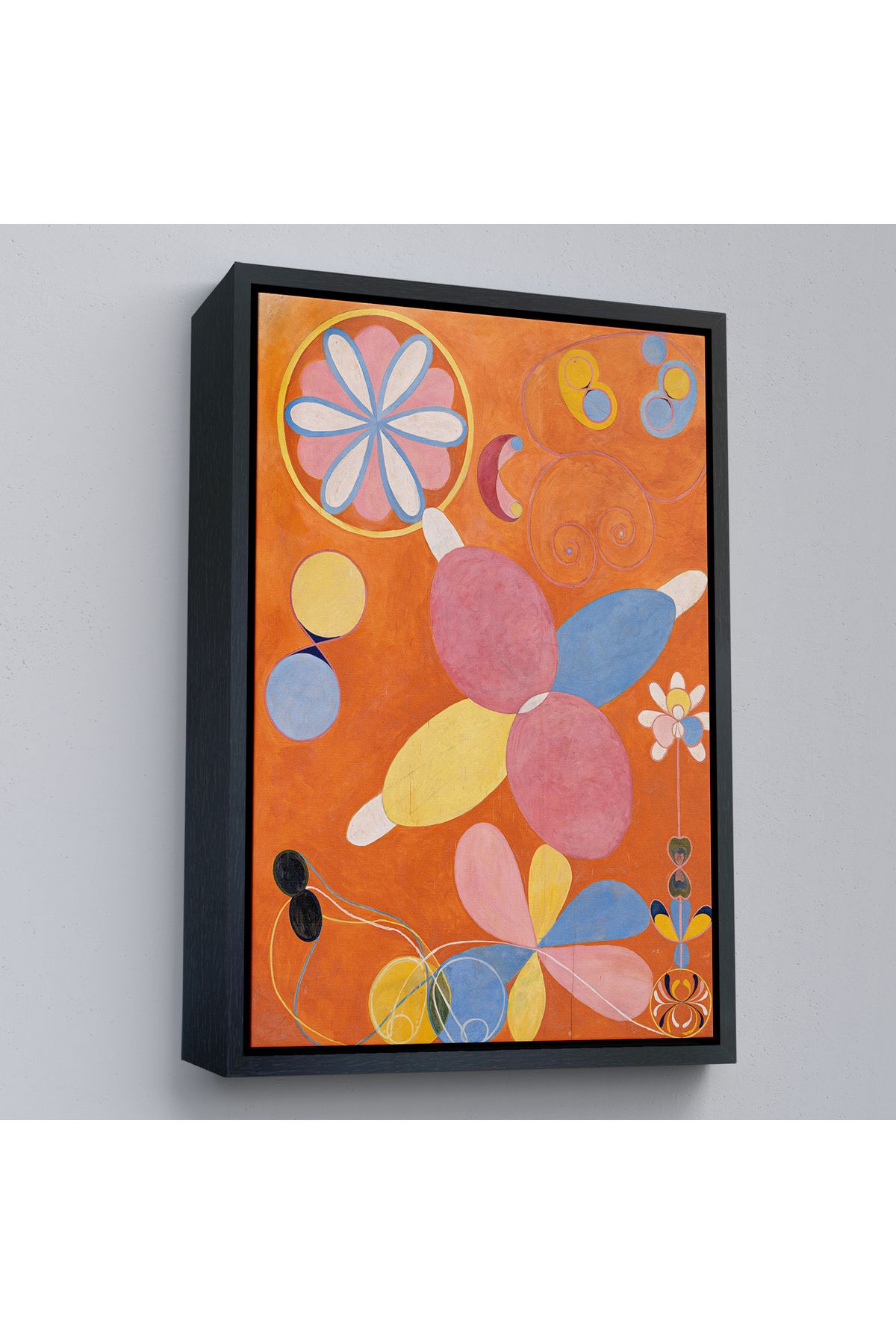 Shoprit Çerçeveli Hilma Af Klint - Turuncu Tablo - The Ten Largest No-7435