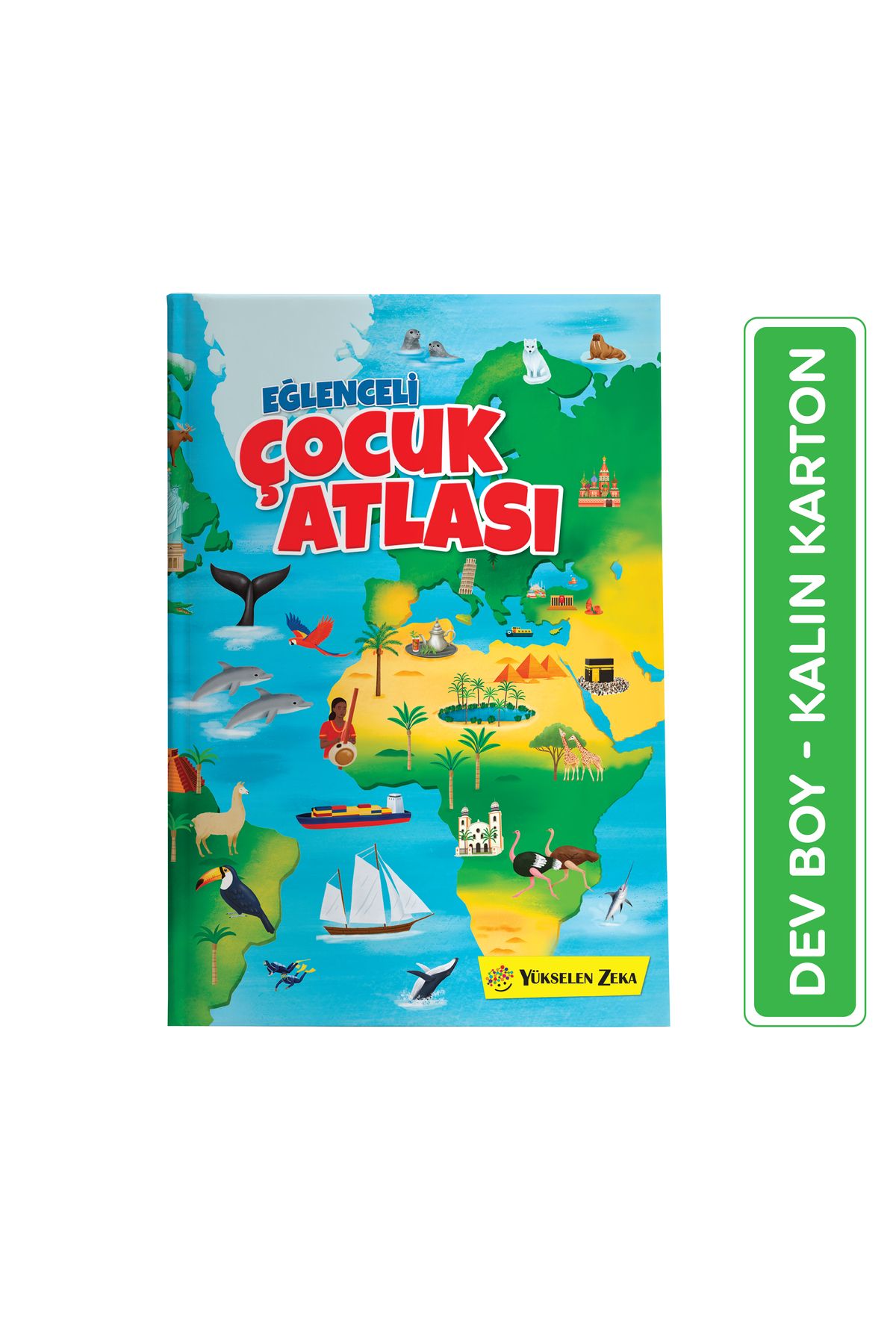 yükselen zeka Eğlenceli Çocuk Atlası (dev Boy, Karton Kapak, Renkli, Eğlenceli, Eğitici)