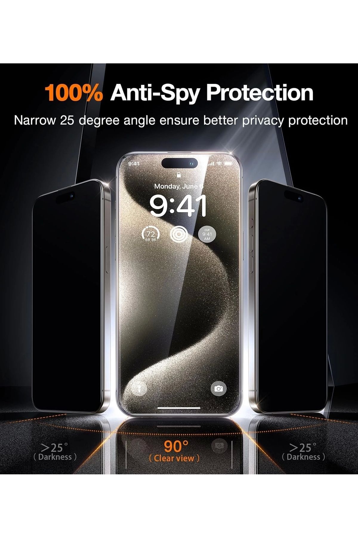 Lopard-iPhone 15 5D Privacy Cleaning Kit - Ghost Hide, Screen Protector, Hidden Glass 3