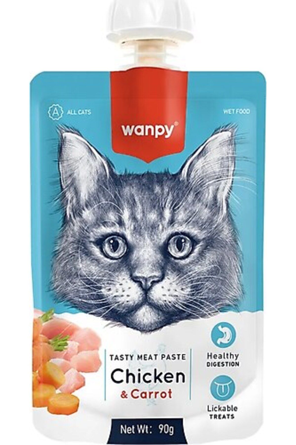 Wanpy Taze Tavuklu&havuçlu Kedi Et Mezesi 90 gr