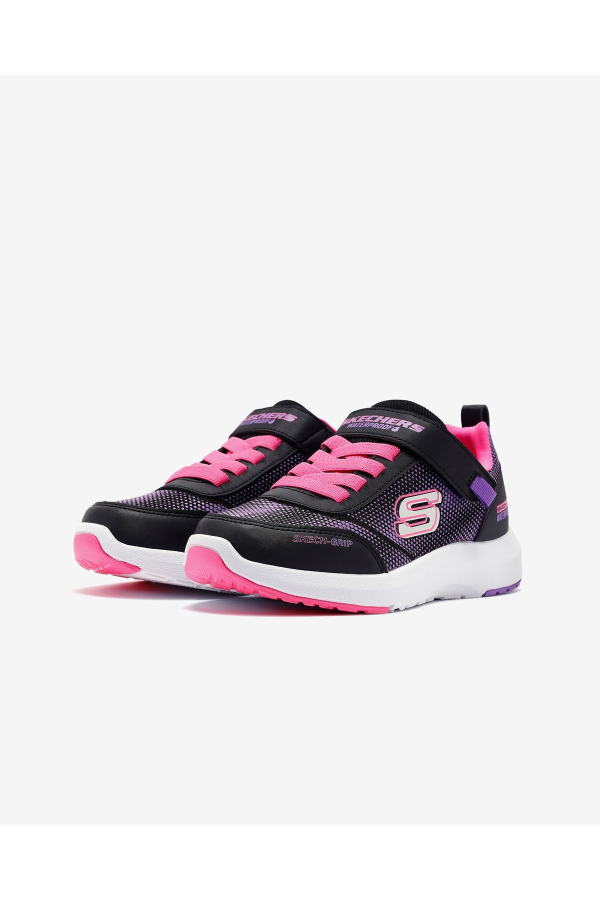SKECHERS-Journey Time Dynamic Tread - czarne trampki dla dużych dziewczynek 303387 L Bkhp 3