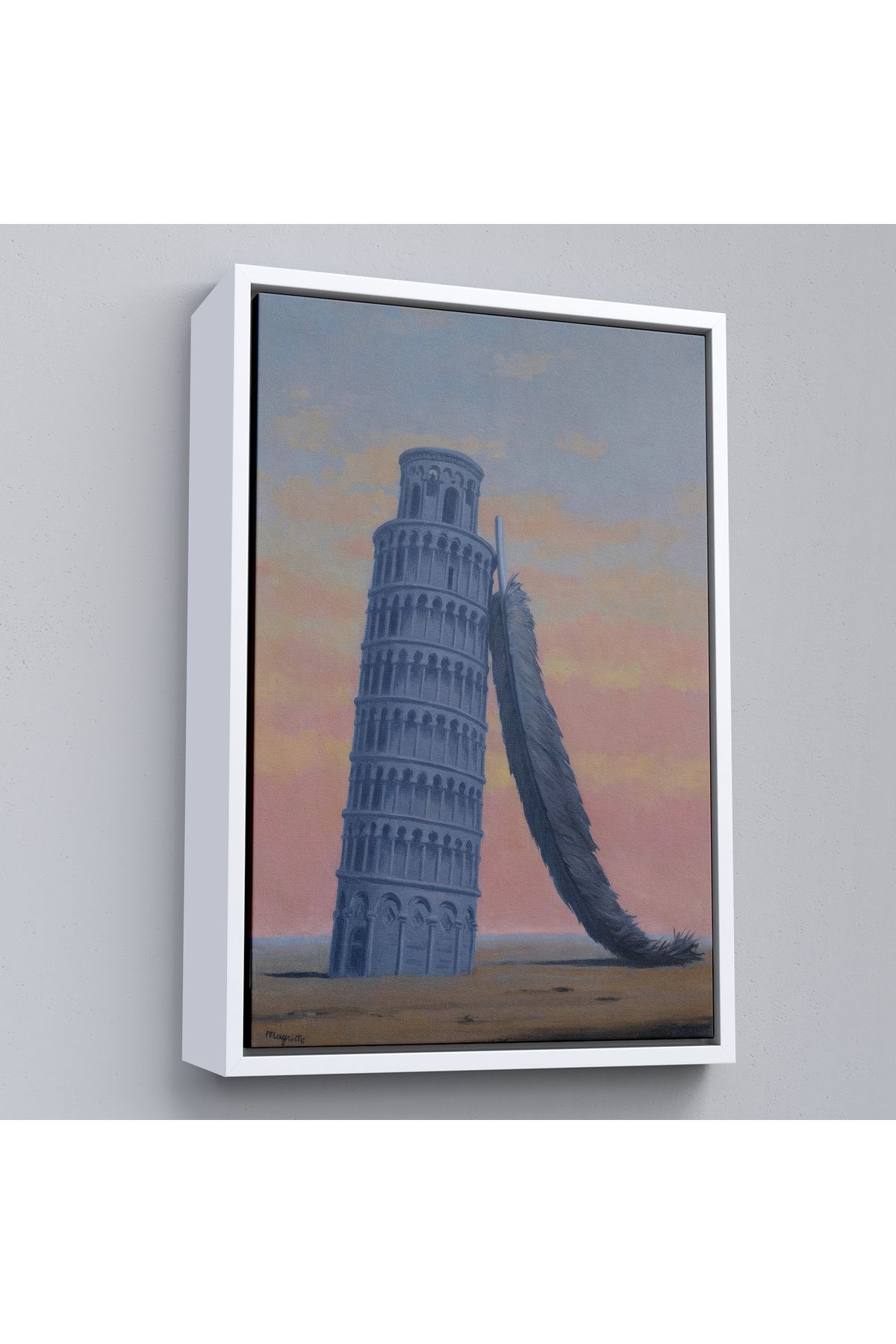 Shoprit Çerçeveli Rene Magritte - Yolculuk Hatırası Tablo-7409