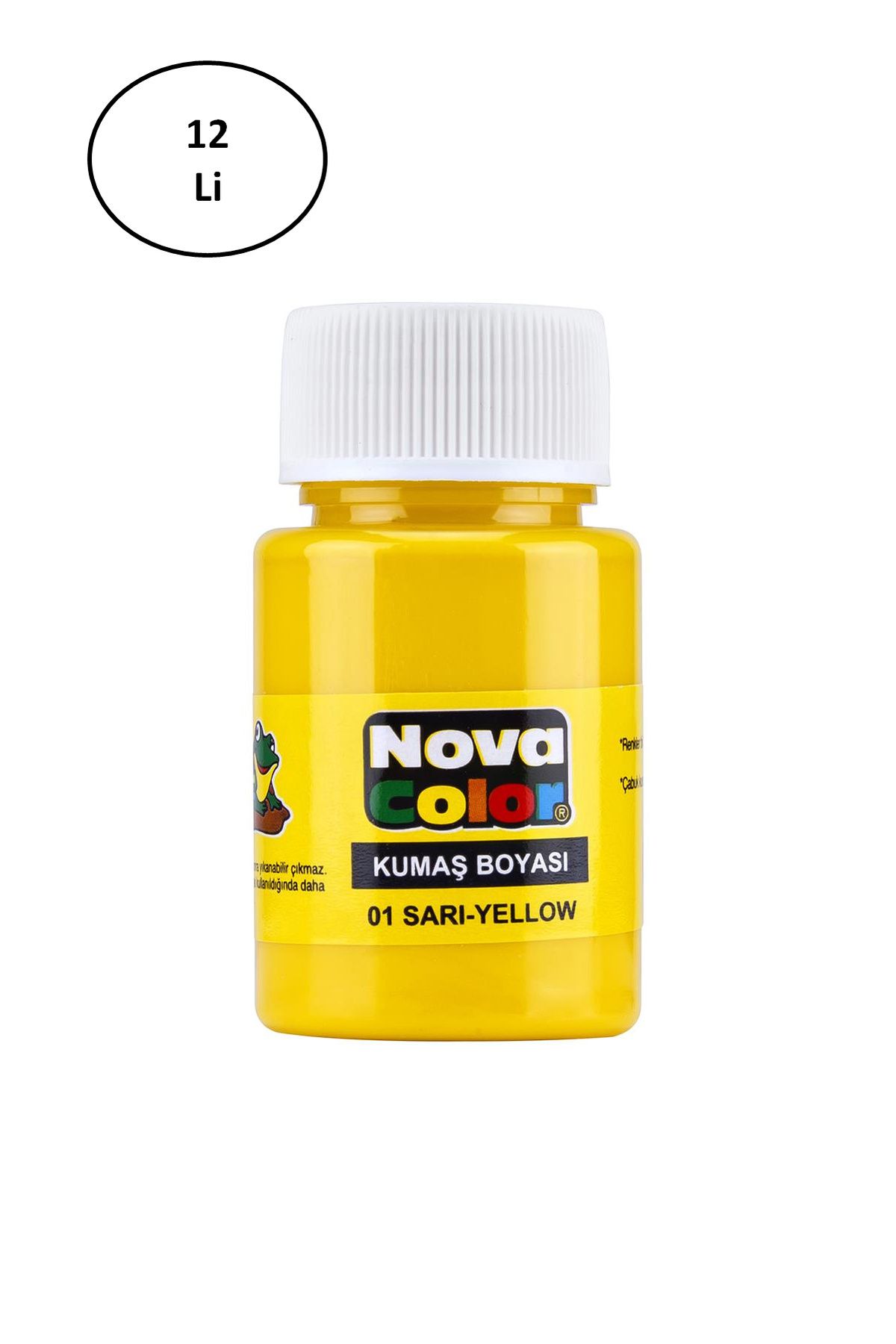 Kareem Nova Color Kumaş Boyası Şişe 30 Ml Sarı 12 Li