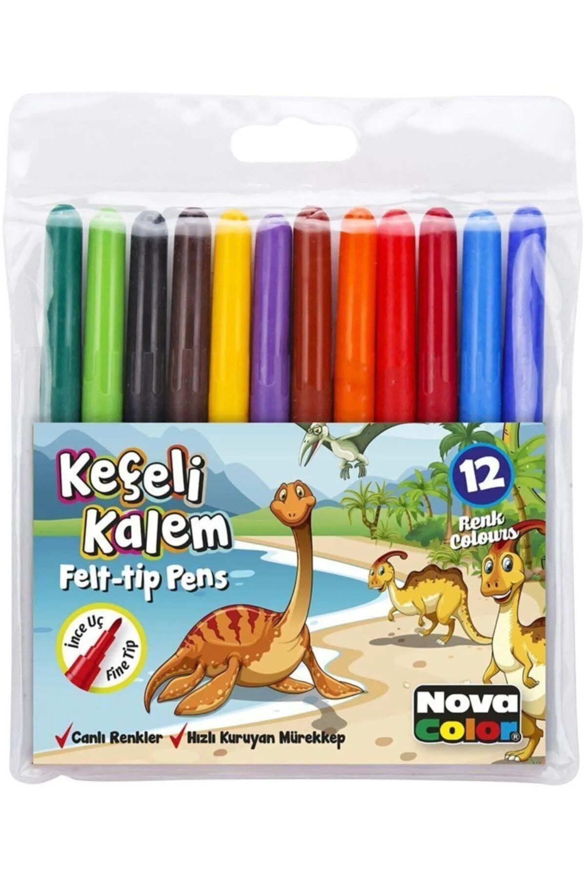 Kareem NovaColor Keçeli Kalem 12 Li Set