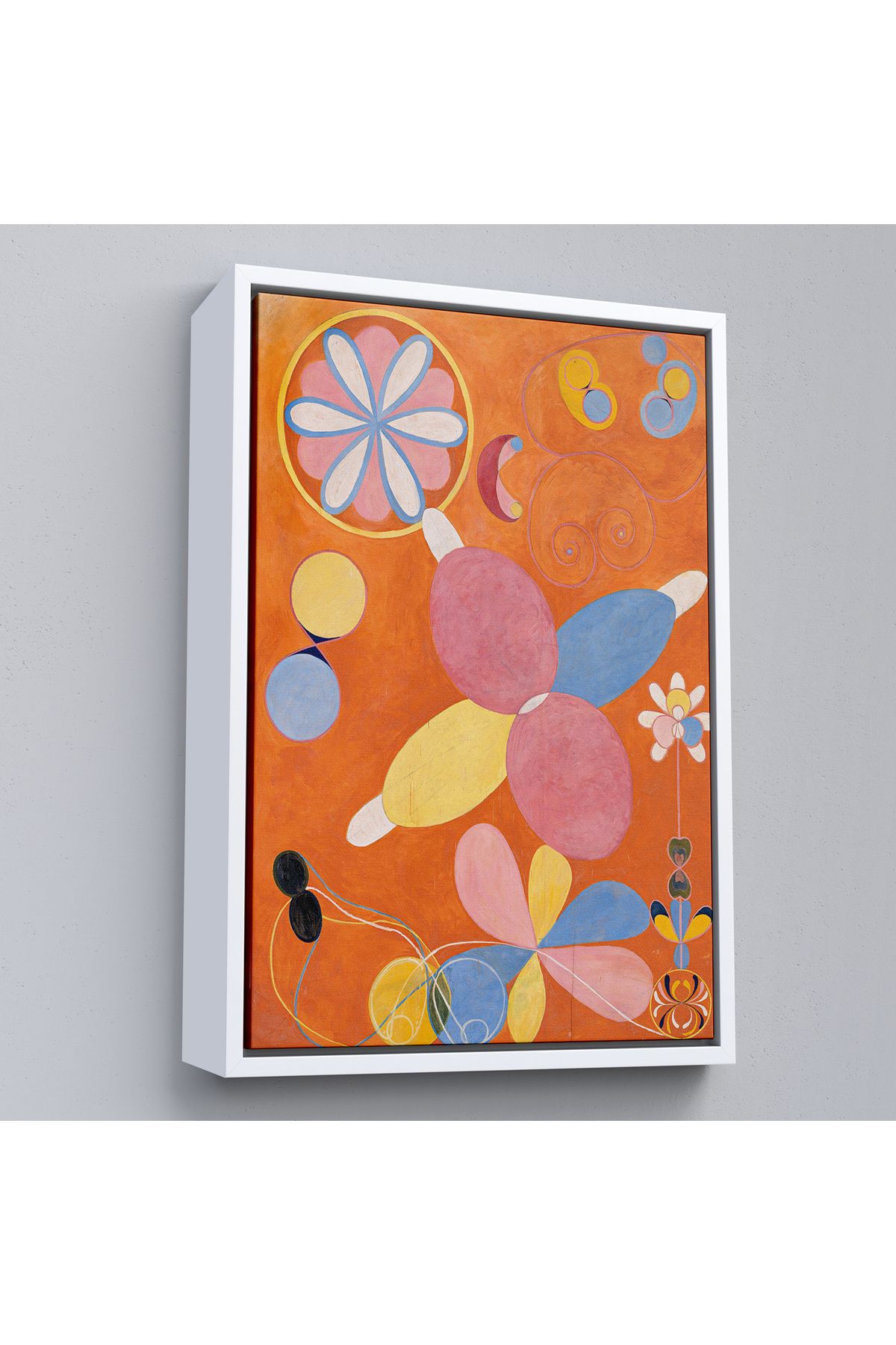 Jusoon Çerçeveli Hilma Af Klint - Turuncu Tablo - The Ten Largest No-7435