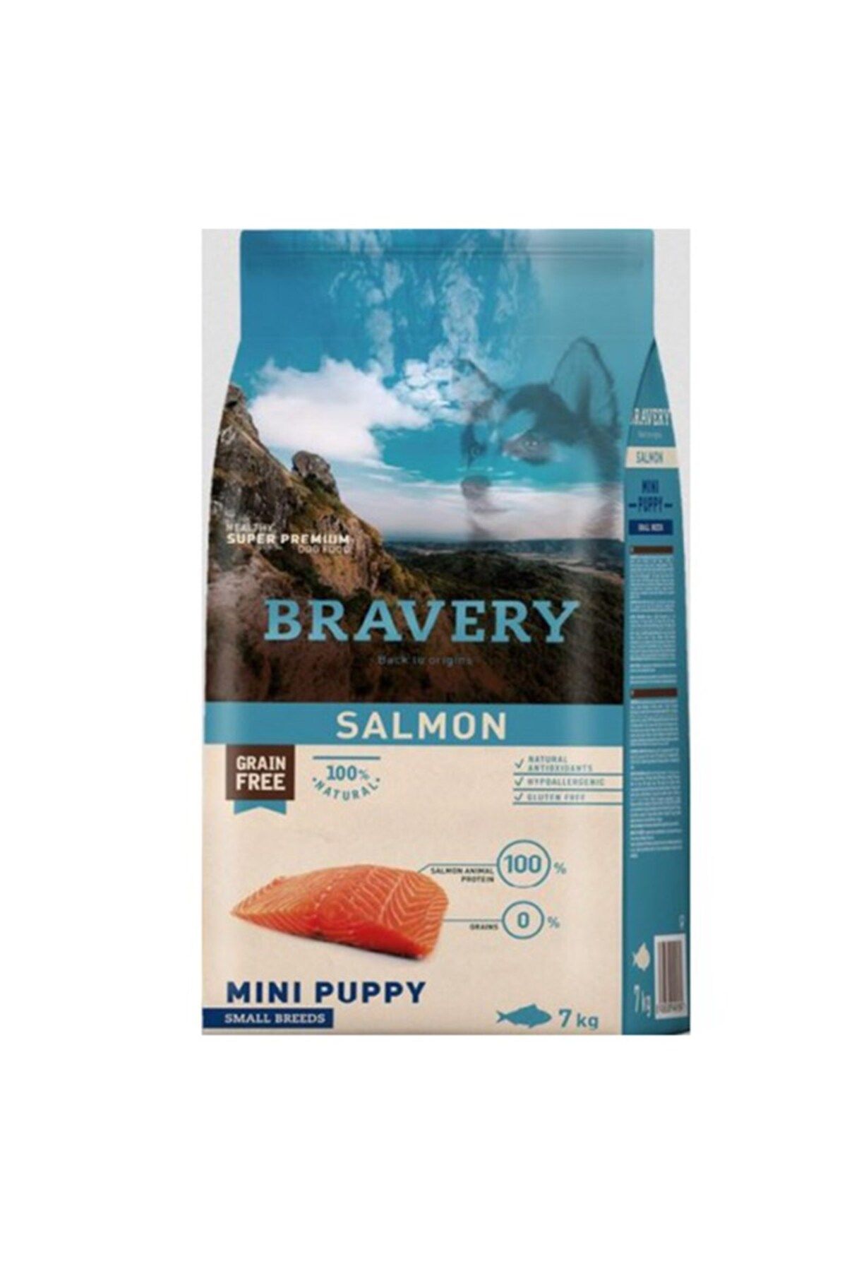 Bravery Somonlu Küçük Irk Tahılsız Yavru Köpek Maması 2 Kg