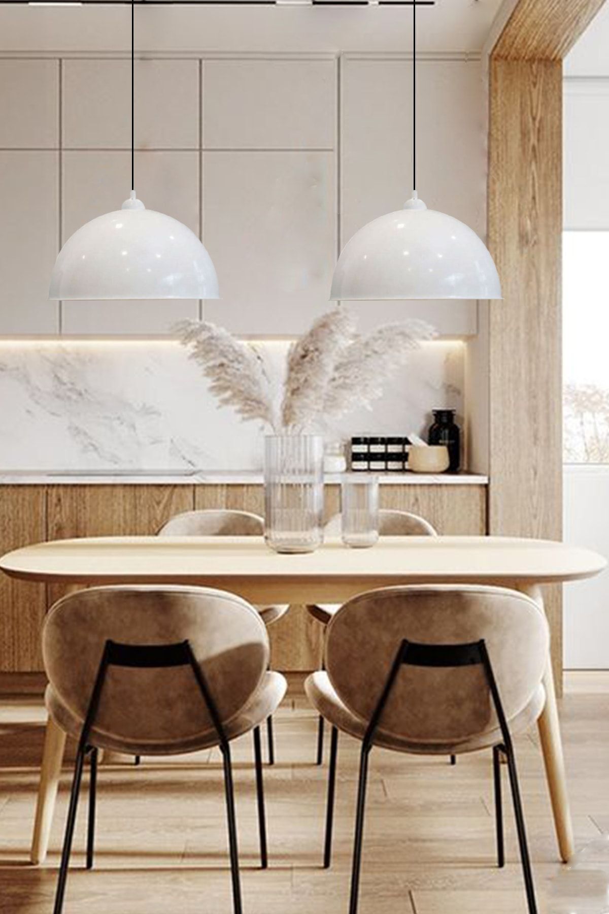 Bamyum-White Single Chandelier Pendant Lamp Restaurant Hotel Hairdresser Chandelier Children's Room Baby Room Models 3