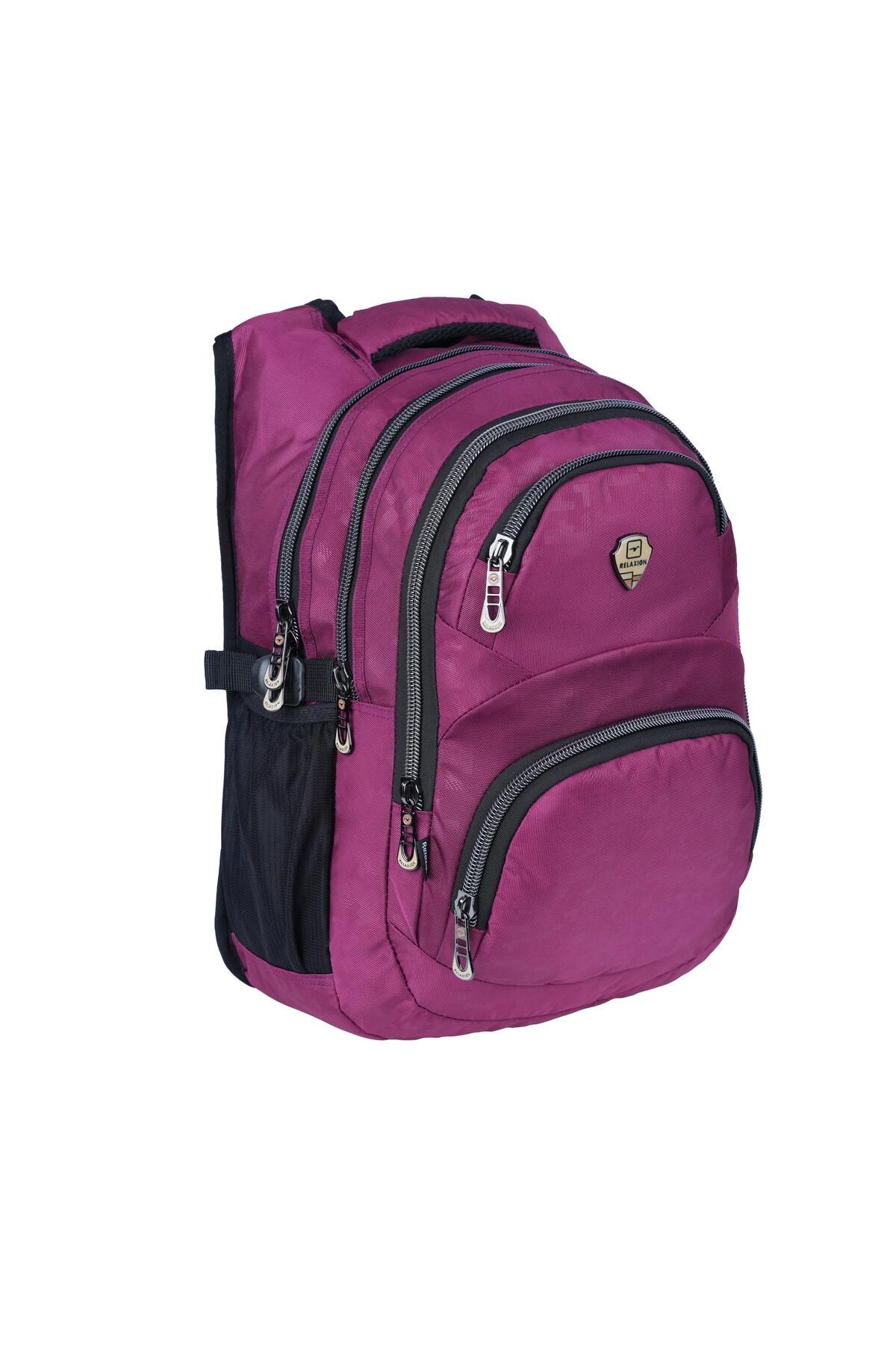 SYG Rucsac De Școală Din Material Textil Căptușit Ergonomic, Rezistent La Apă, Cu 5 Compartimente 2226-violet Masculin - One Size