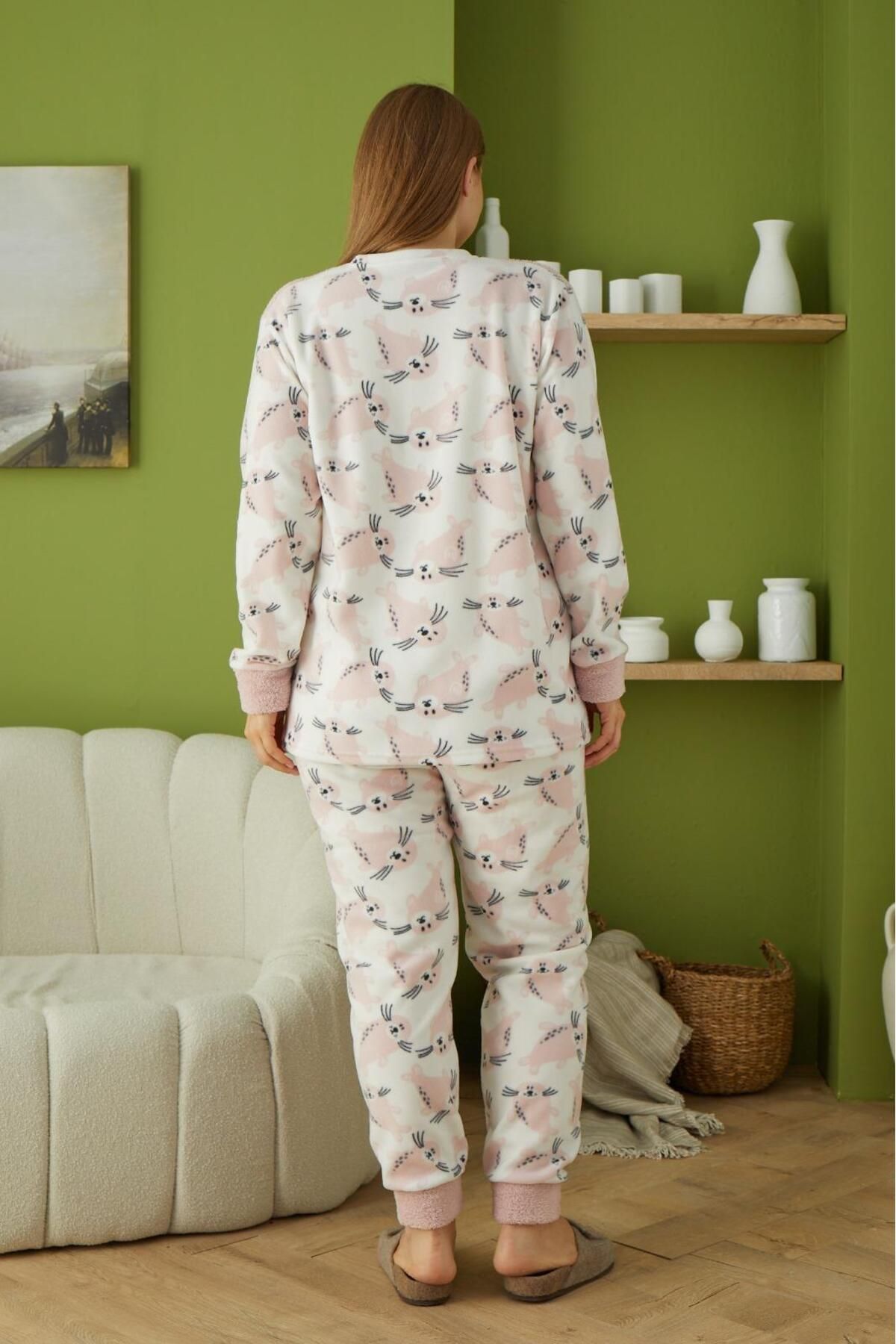 PİJAMOOD-Pijamood 60037 Pink Women's Pajama Set 3