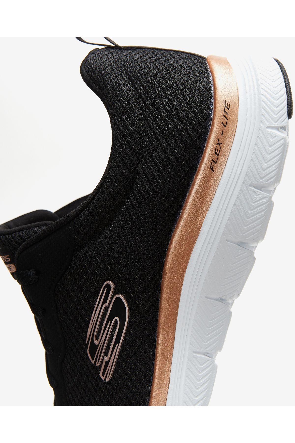 کفش دو و تمرین مشکی زنانه FLEX 4.0 نمایش درخشان ورزشی سیاه BKRG Skechers