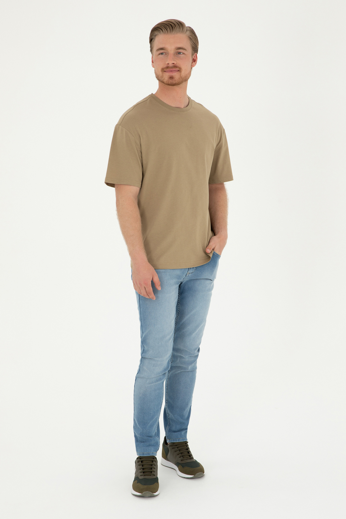 یو اس پولو شلوار جین مردانه آبی روشن ۵۰۲۸۳۸۷۳-DN۰۰۲۱