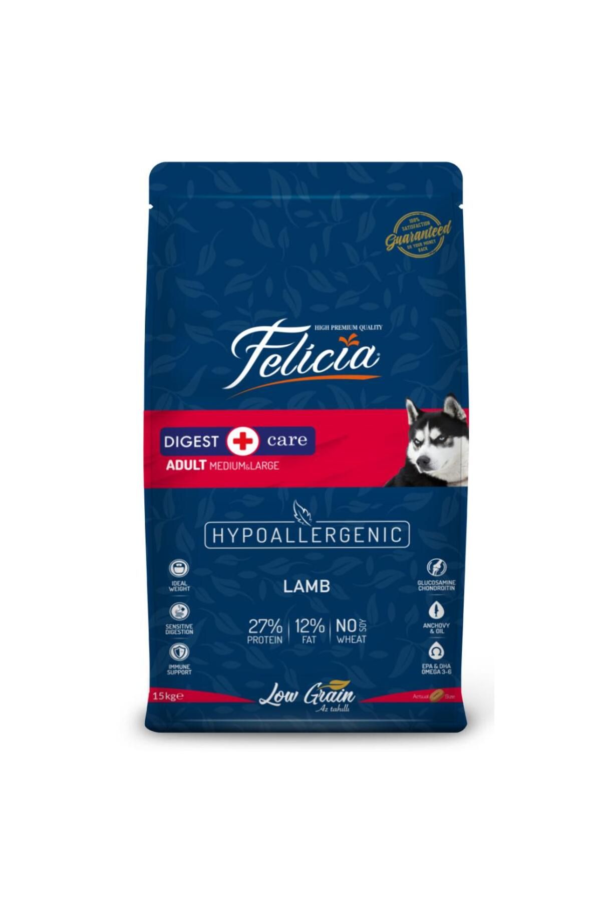 Felicia Az Tahıllı 15 Kg M/l Kuzulu Hypoallergenic Köpek Maması