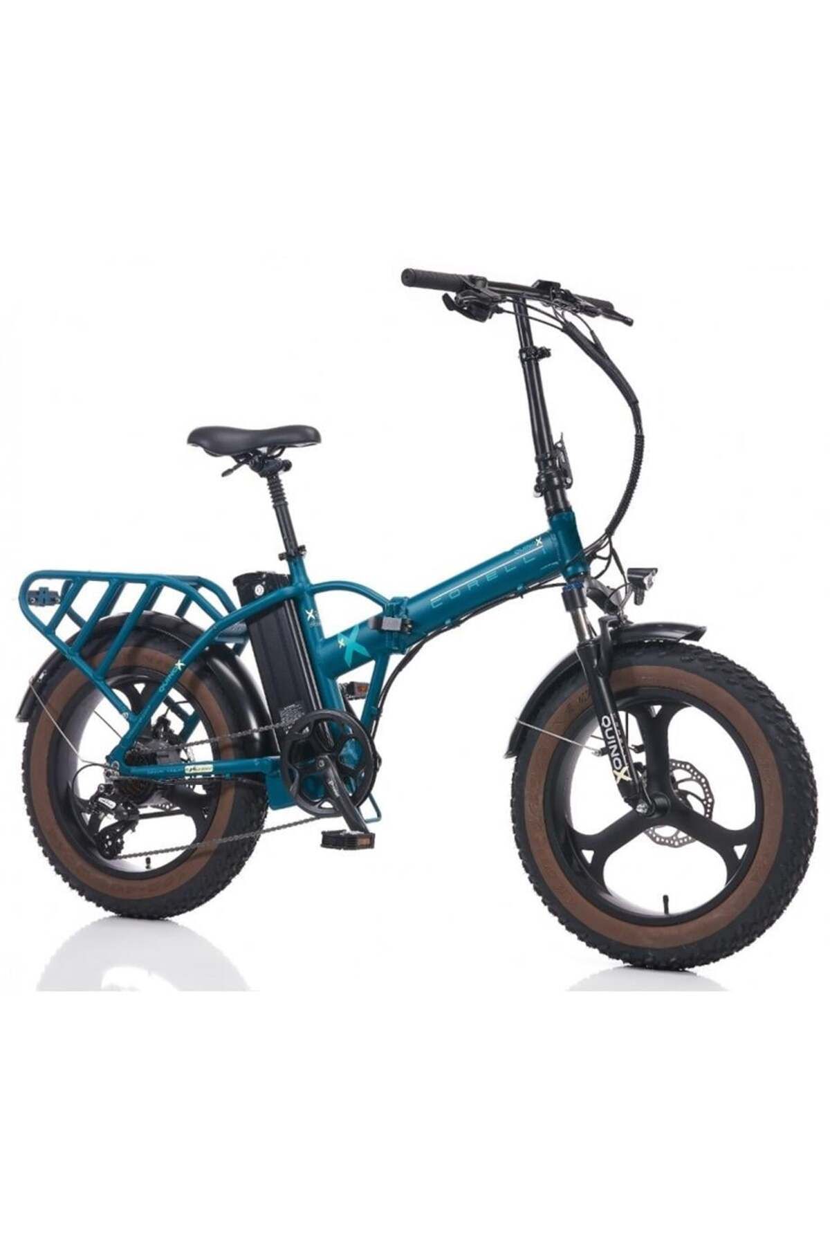 Corelli CORELLİ QUINOX  FAT BIKE ELEKTRİKLİ KATLANIR BİSİKLET 42CM MD 20 JANT 8 VİTES DARK GREEN